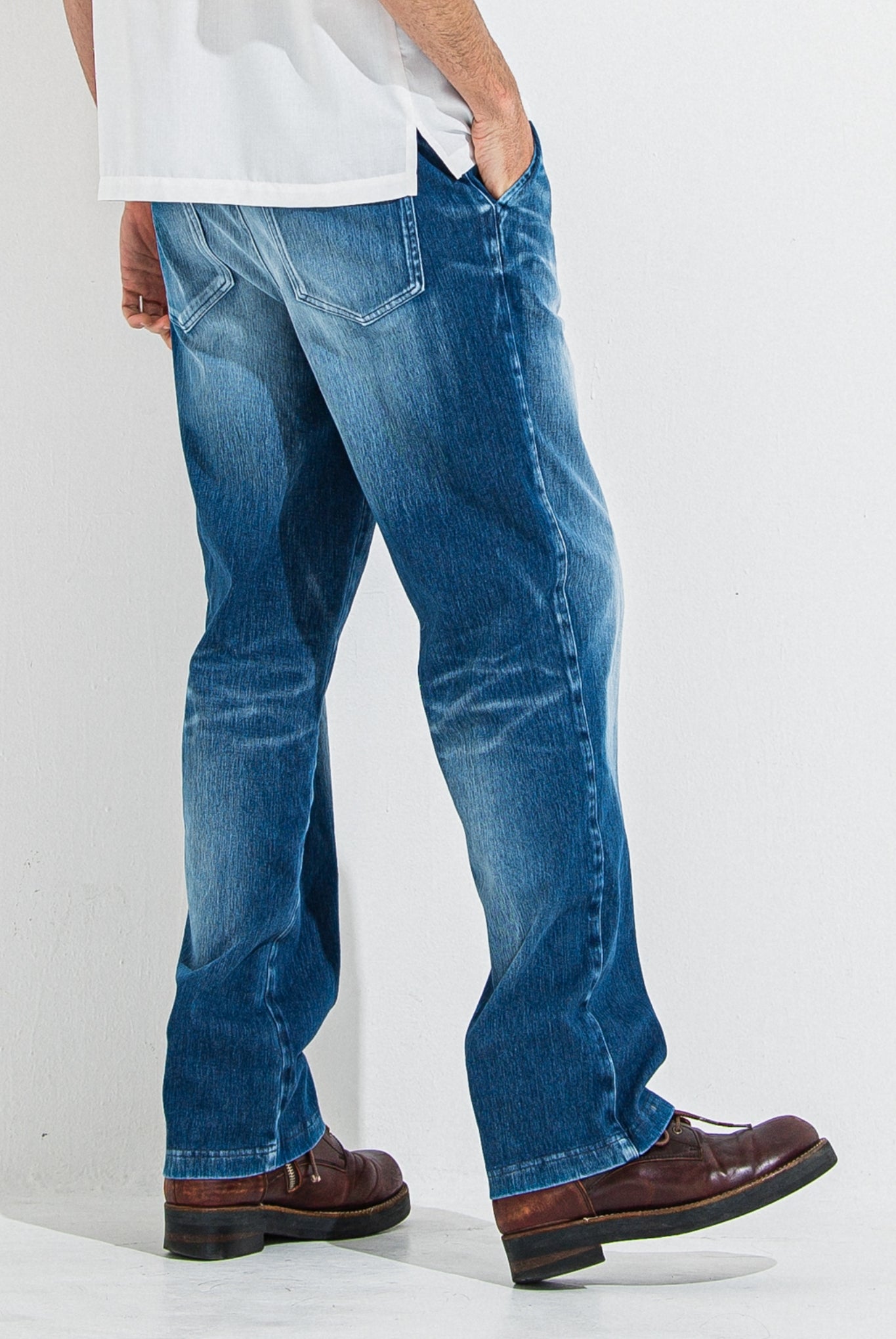 DENIM JERSEY WIDE PT RC36-ST-016WTD イージーパンツ ベルトループ ジャージデニム / DIND
