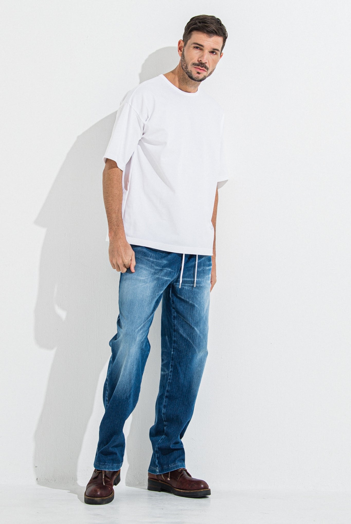 DENIM JERSEY WIDE PT RC36-ST-016WTD イージーパンツ ベルトループ ジャージデニム / DIND