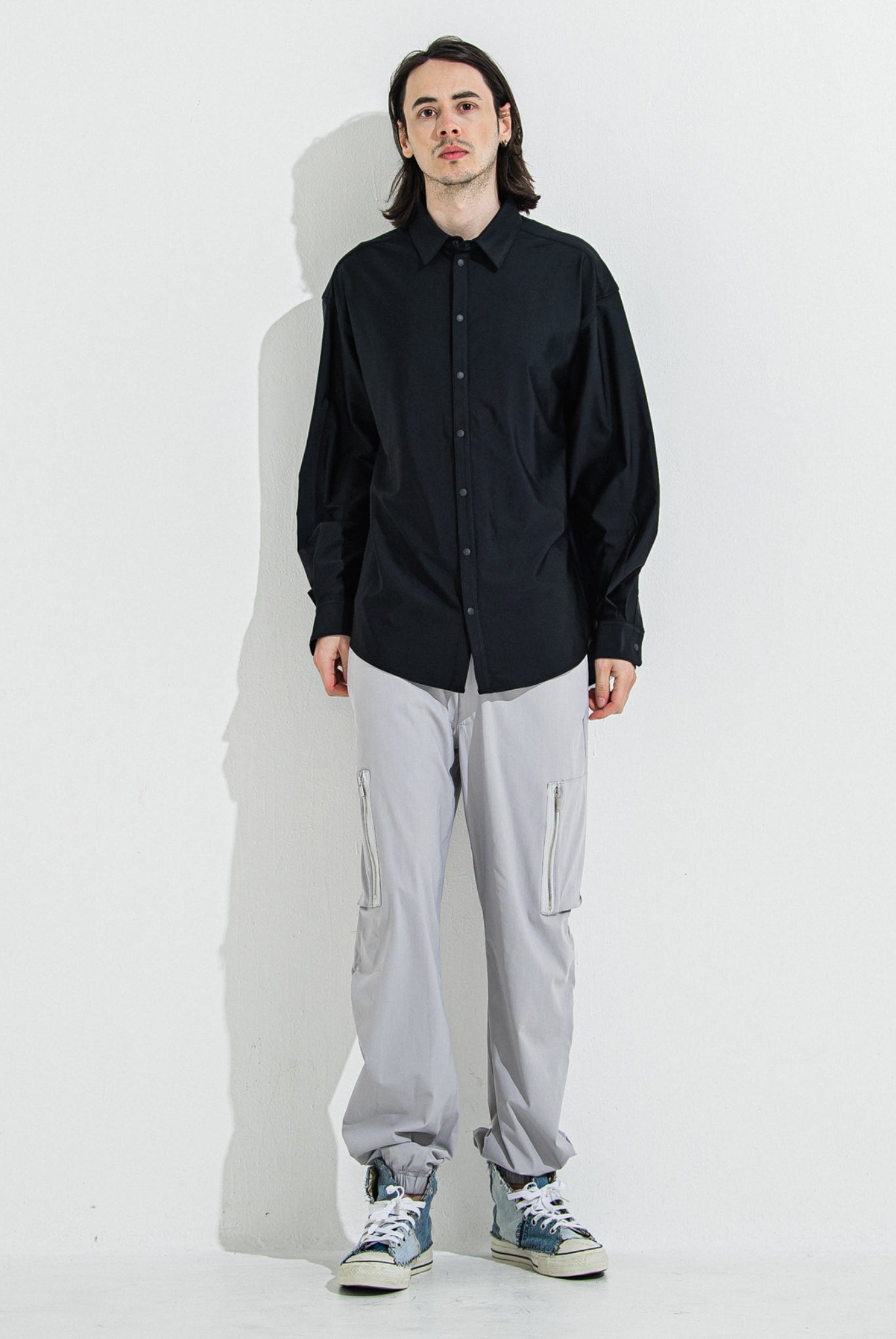 DAVID NYLON CARGO PANTS RC36-ST-040 カーゴパンツ イージーパンツ 速乾性 ストレッチ / GREY