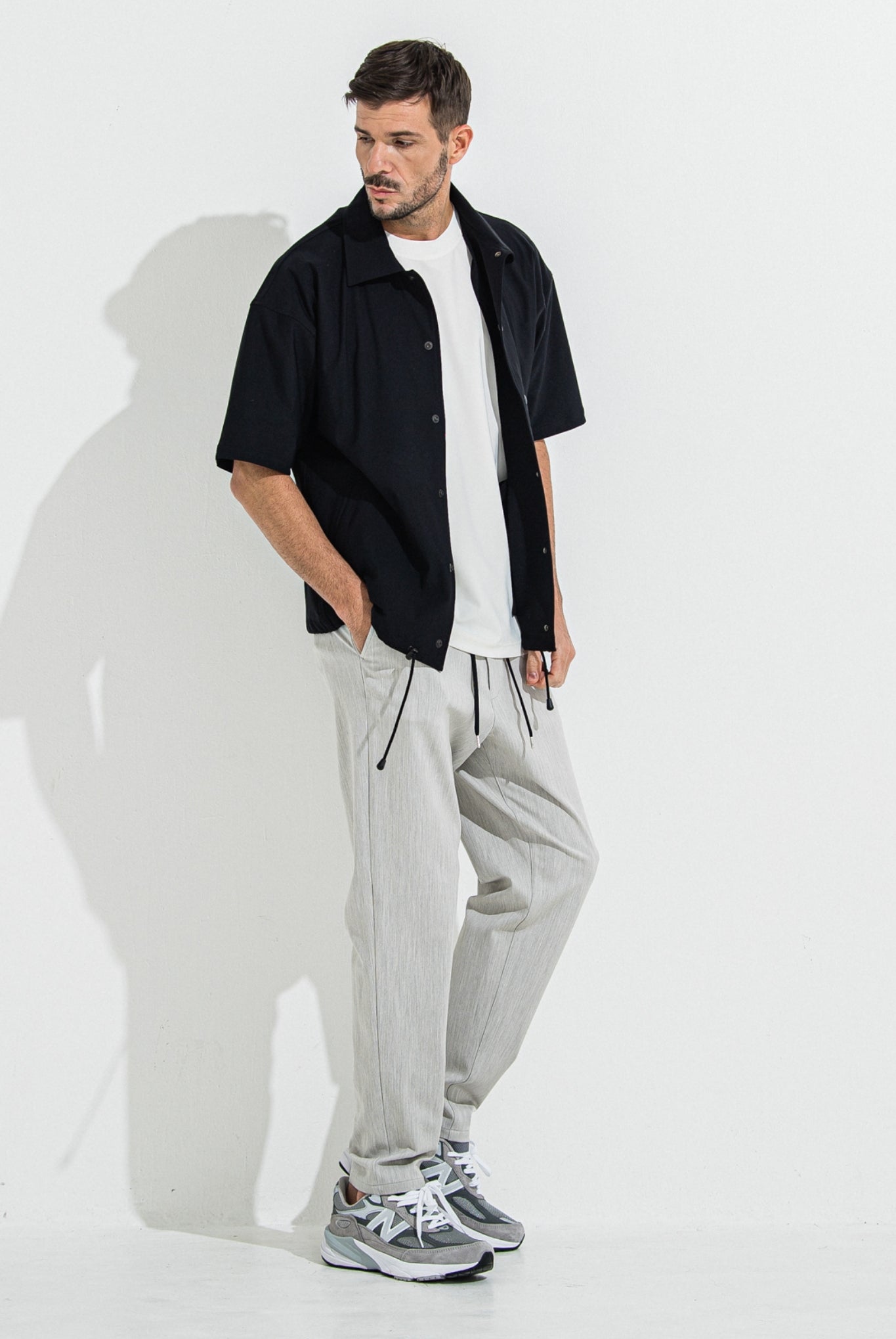 DAVID NYLON CARGO PANTS RC36-ST-040 カーゴパンツ イージーパンツ 速乾性 ストレッチ / GREY