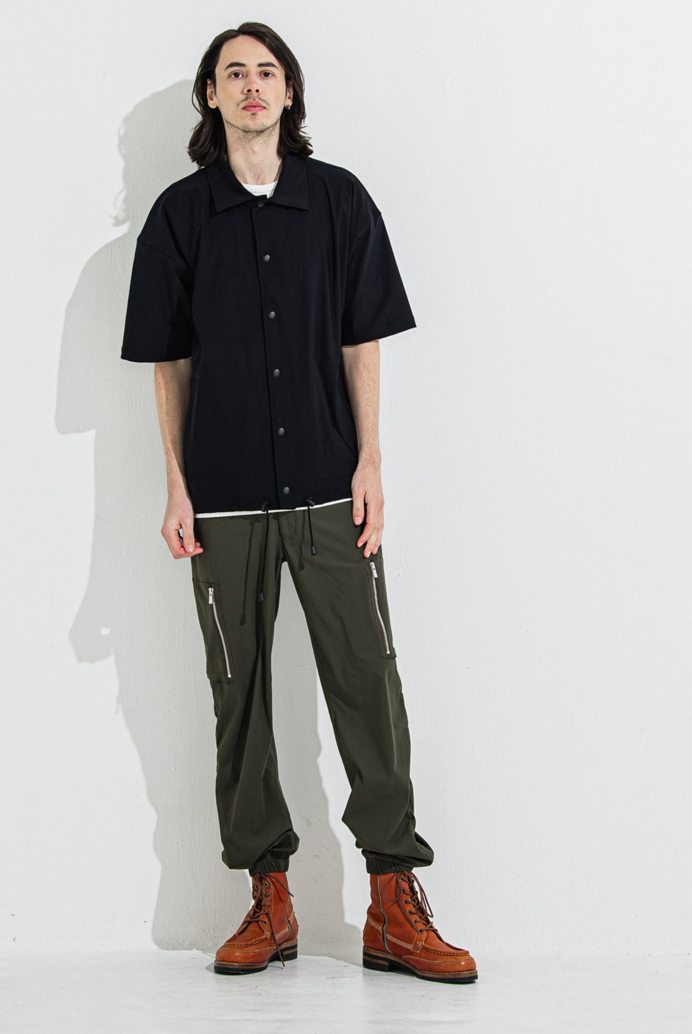 DAVID NYLON CARGO PANTS RC36-ST-040 カーゴパンツ イージーパンツ 速乾性 ストレッチ / KHAKI