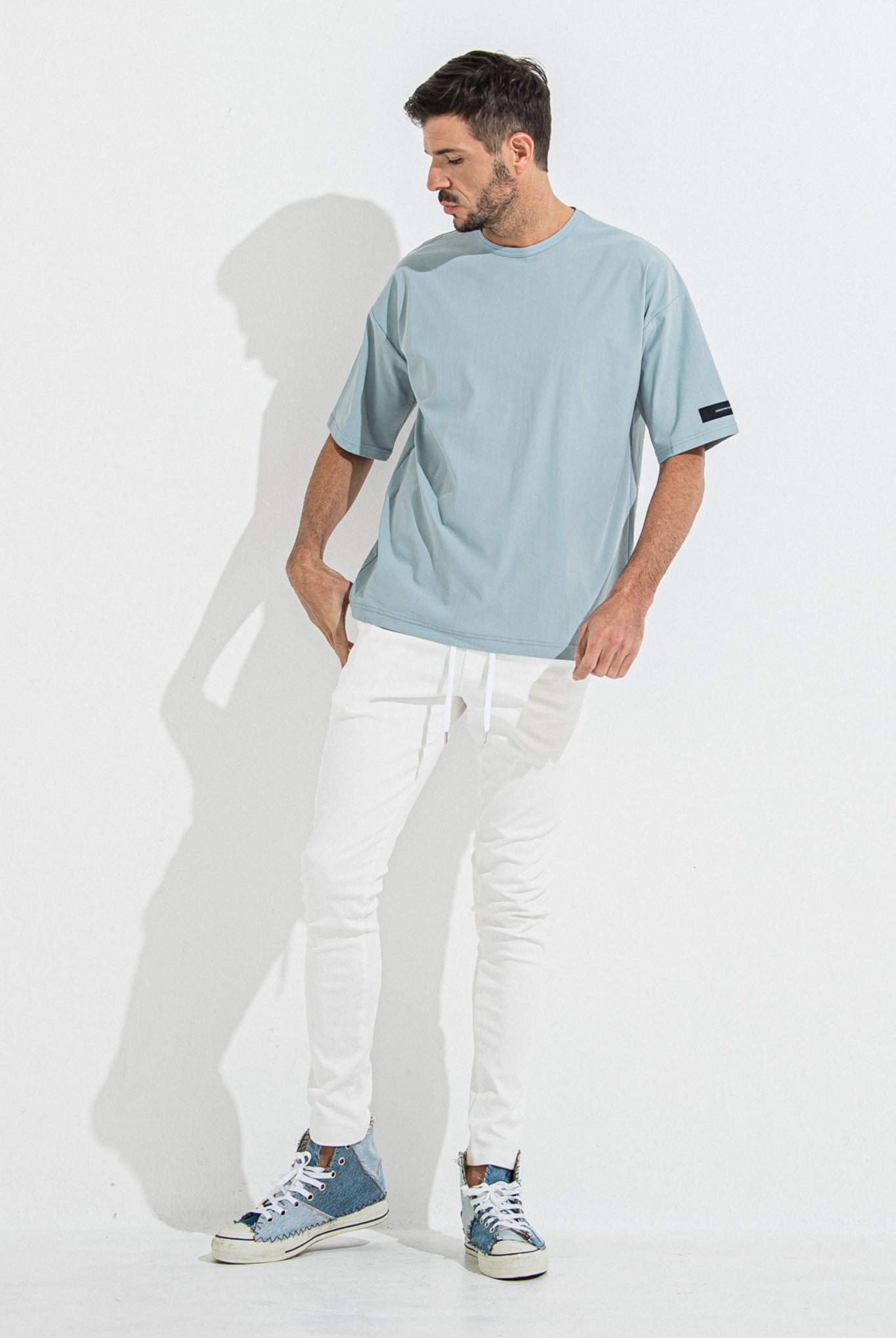 NYLON OVER T RC36-T-003 Tシャツ オーバーサイズ ストレッチ 速乾 / AQUA