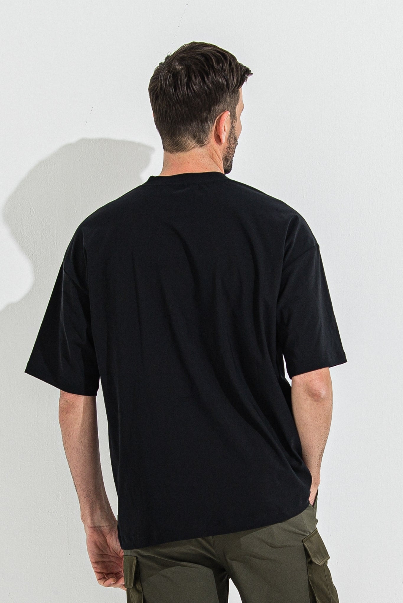OX JERSEY OVER TEE RC36-T-005 Tシャツ オーバーサイズ ストレッチ / BLACK