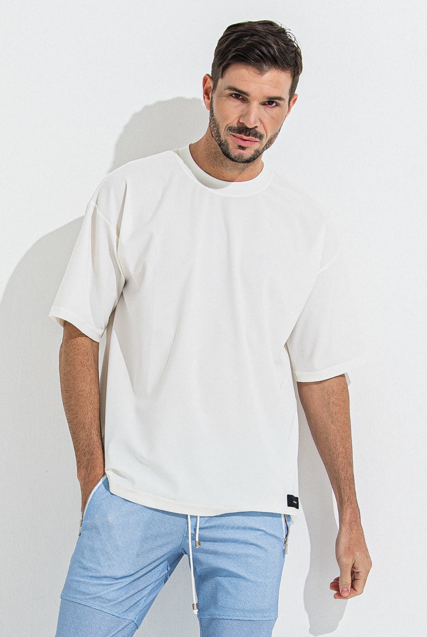 OX JERSEY OVER TEE RC36-T-005 Tシャツ オーバーサイズ ストレッチ / WHITE