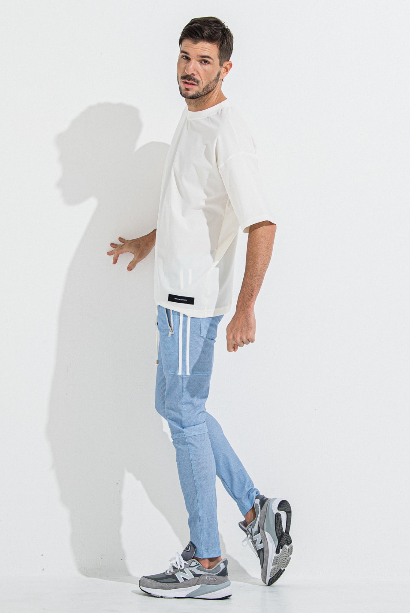 OX JERSEY OVER TEE RC36-T-005 Tシャツ オーバーサイズ ストレッチ / WHITE