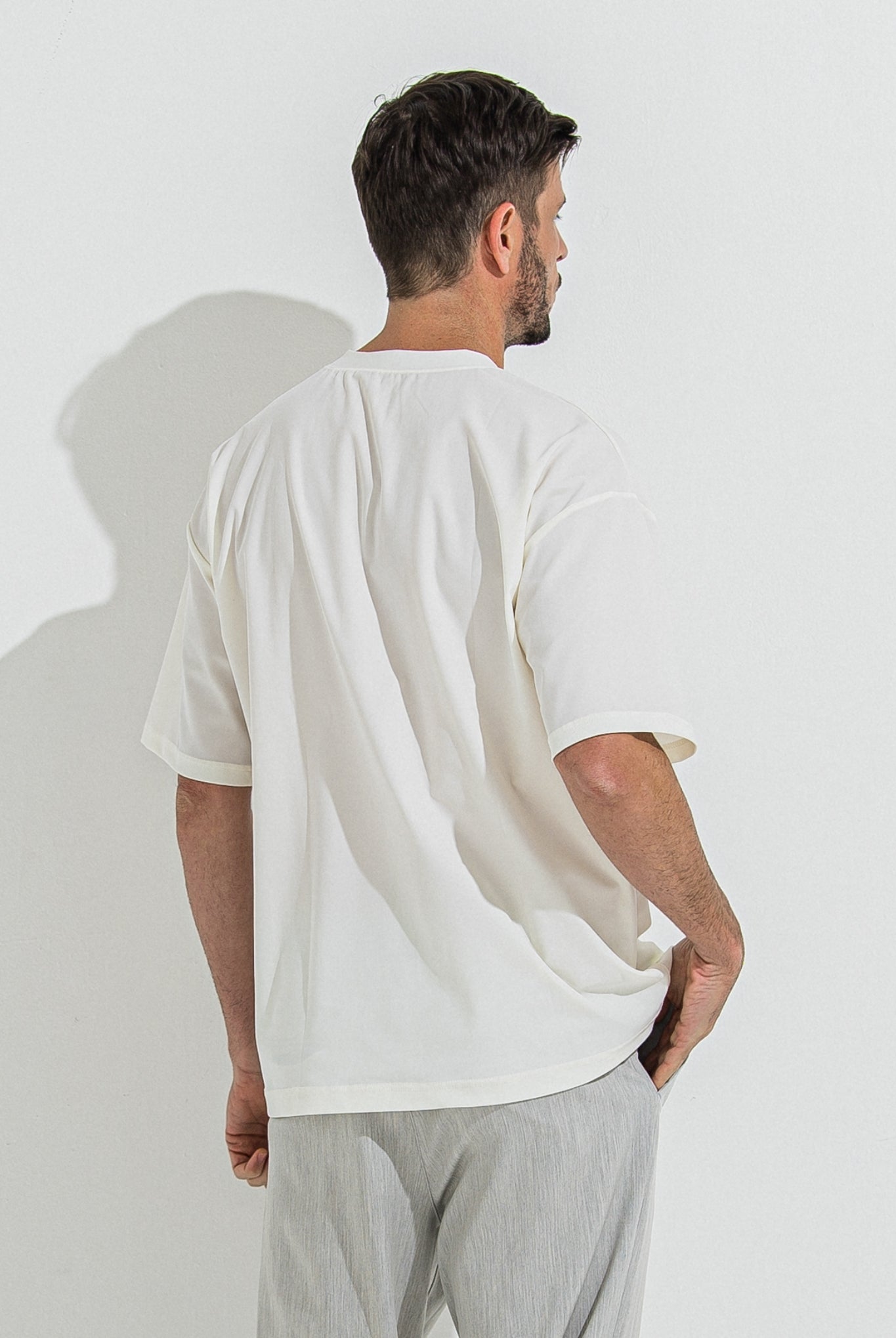 OX JERSEY OVER TEE RC36-T-005 Tシャツ オーバーサイズ ストレッチ / WHITE