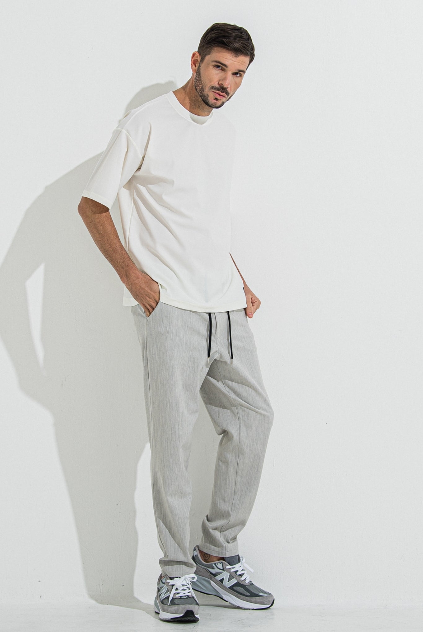 OX JERSEY OVER TEE RC36-T-005 Tシャツ オーバーサイズ ストレッチ / WHITE