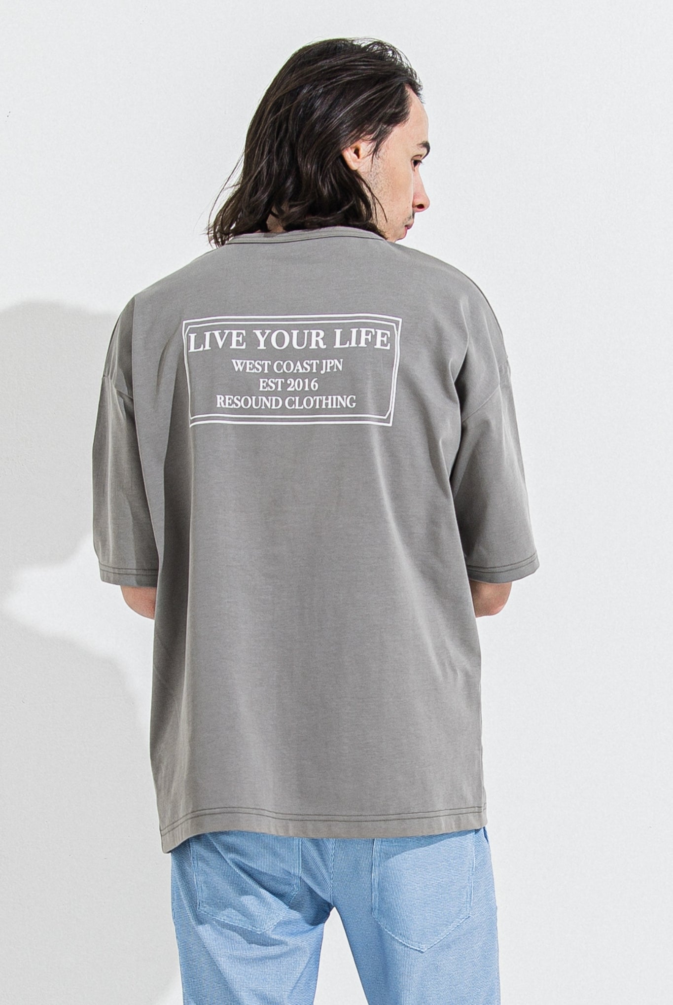 CREW OVER TEE RC36-T-007 Tシャツ コットン100% オーバーサイズ 蒸れにくい / GREY