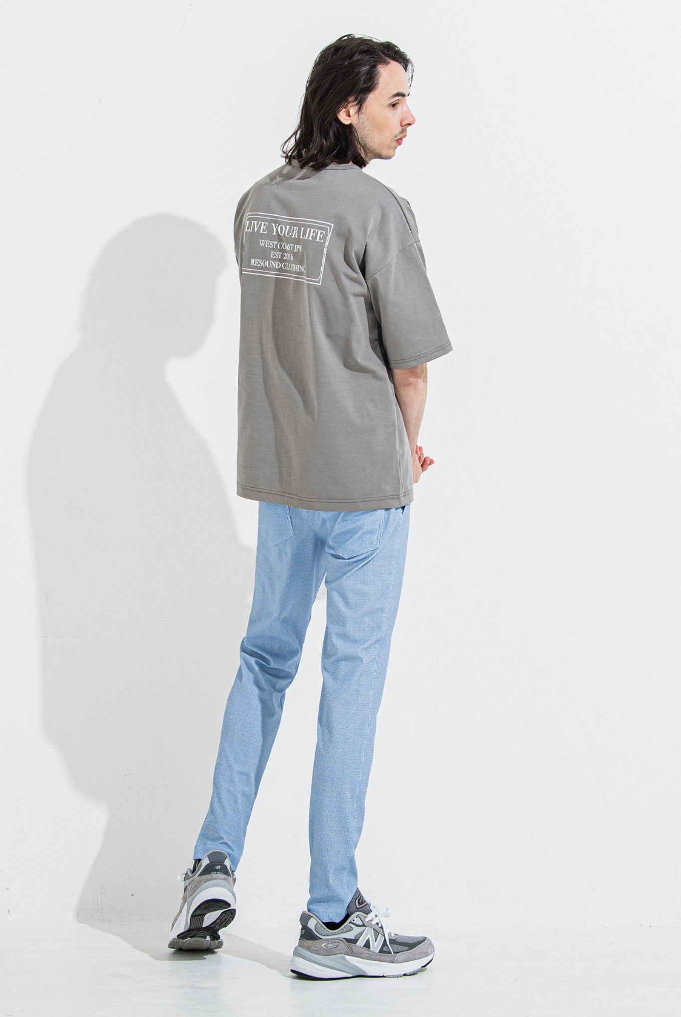 CREW OVER TEE RC36-T-007 Tシャツ コットン100% オーバーサイズ 蒸れにくい / GREY