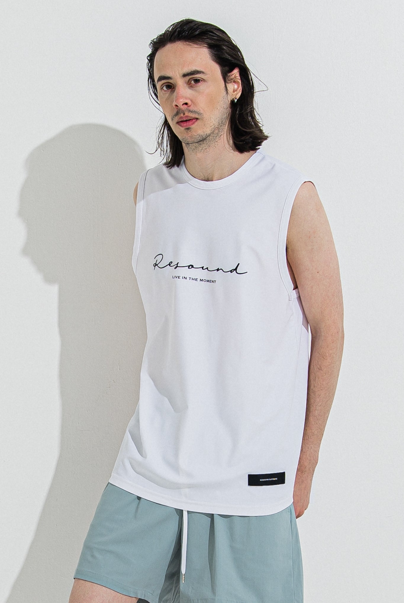 RUSH OVER NO SLEEVE RC36-T-010 ノースリーブ 吸湿発散 / ID WHITE