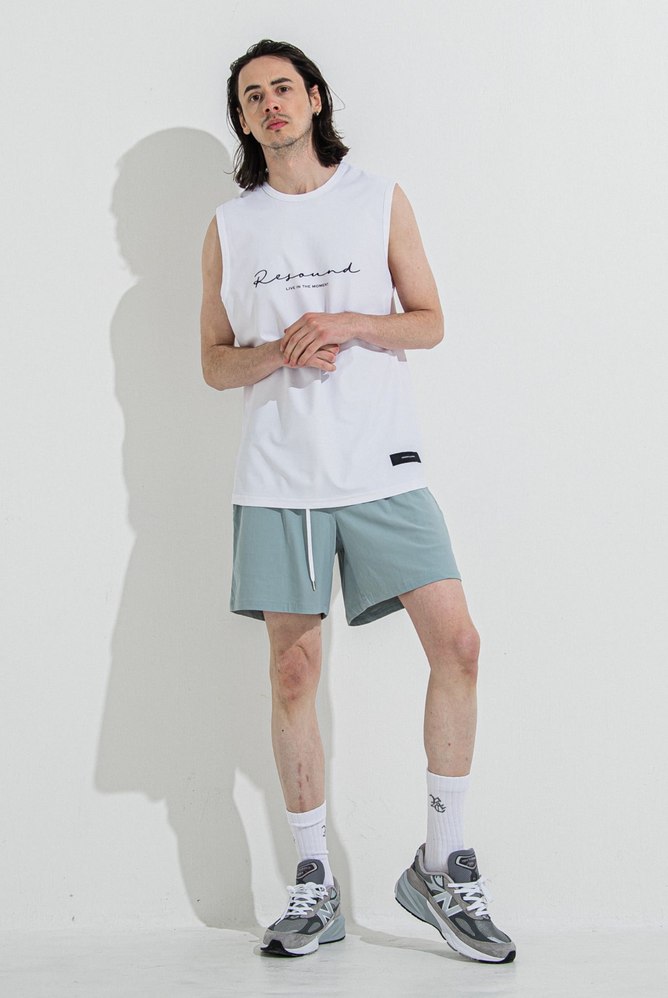 RUSH OVER NO SLEEVE RC36-T-010 ノースリーブ 吸湿発散 / ID WHITE