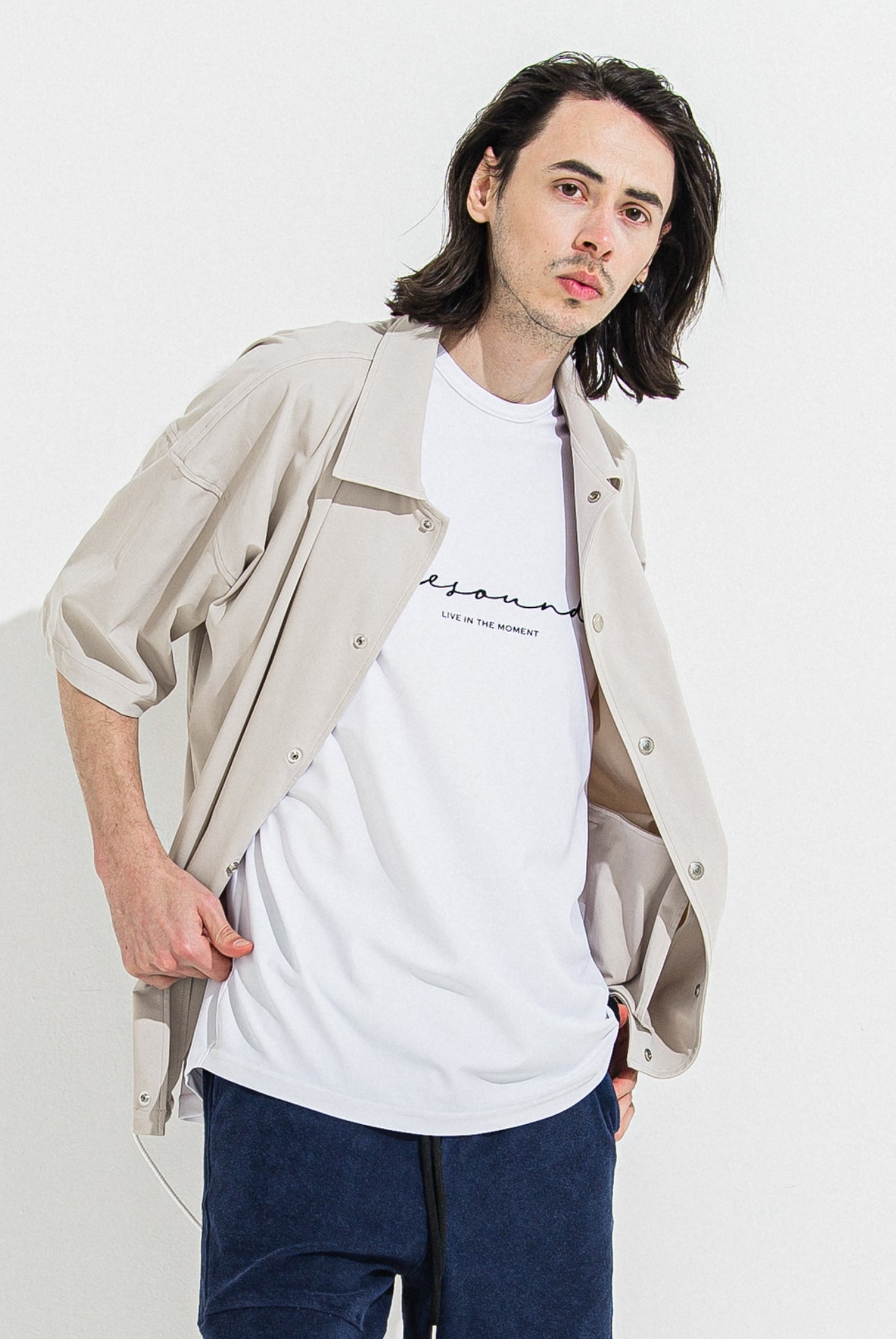 RUSH OVER NO SLEEVE RC36-T-010 ノースリーブ 吸湿発散 / ID WHITE