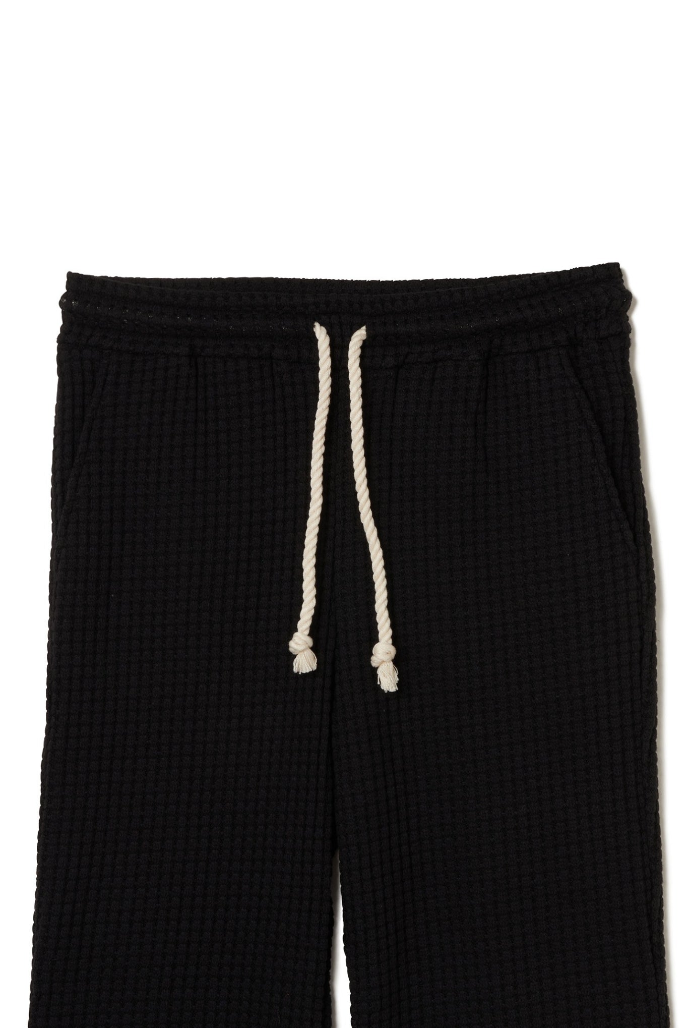 BIG WAFFLE FLARE PANTS LSEA24A5559-S ロングパンツ フレアパンツ 速乾 軽量 伸縮性 セットアップ 日本製 / BLACK