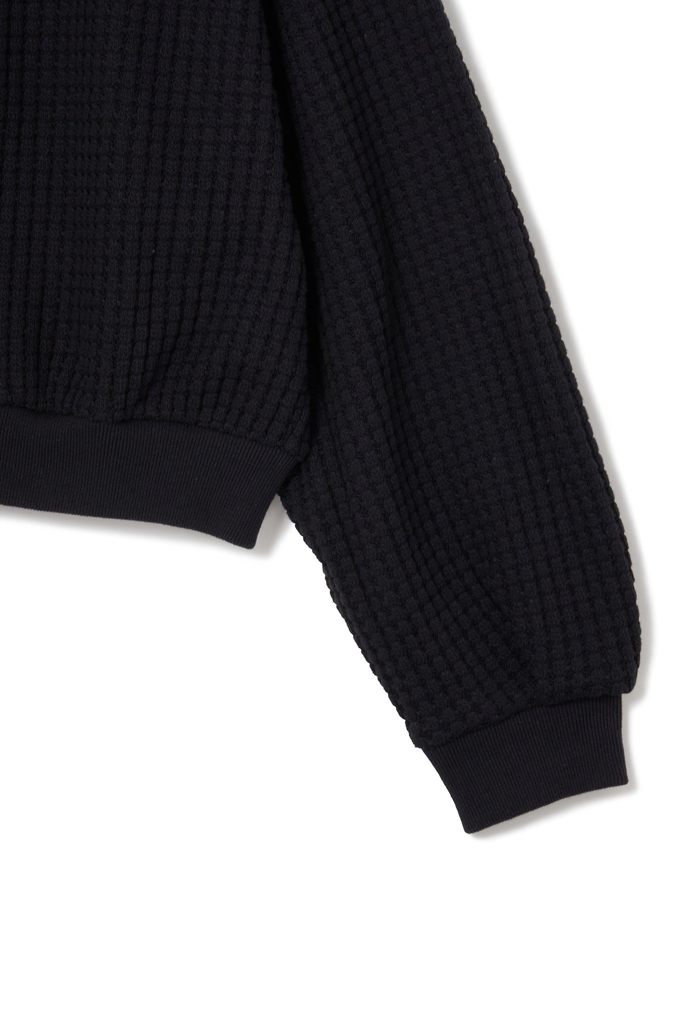 BIG WAFFLE CARDIGAN LSEA24A8649-M カーディガン ドロップショルダー ショート丈 日本製 / CREAM