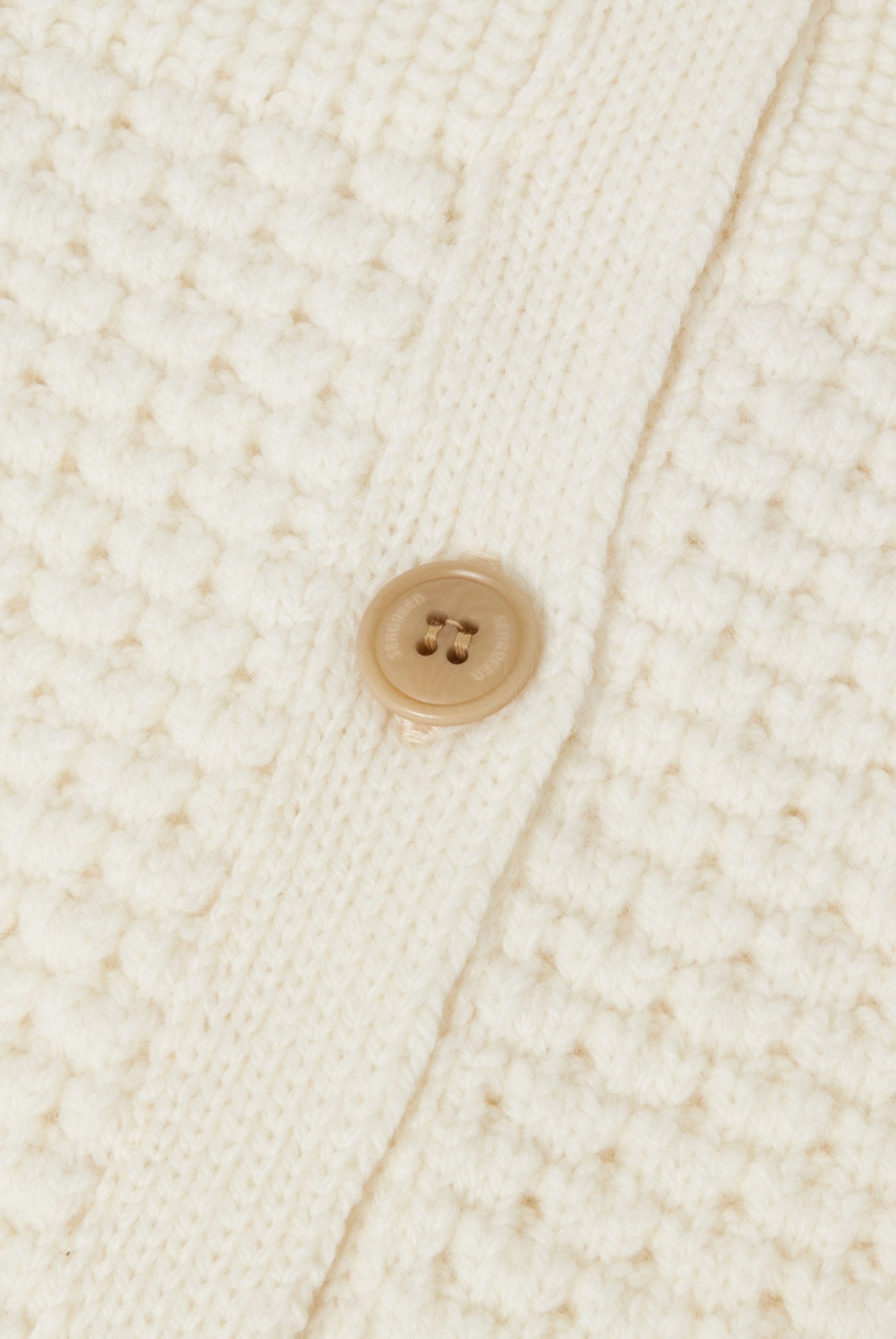 PATCHWORK KNIT CARDIGAN LSEA24A9619-K カーディガン ニット ウール 100% ショート丈 日本製 / IVORY