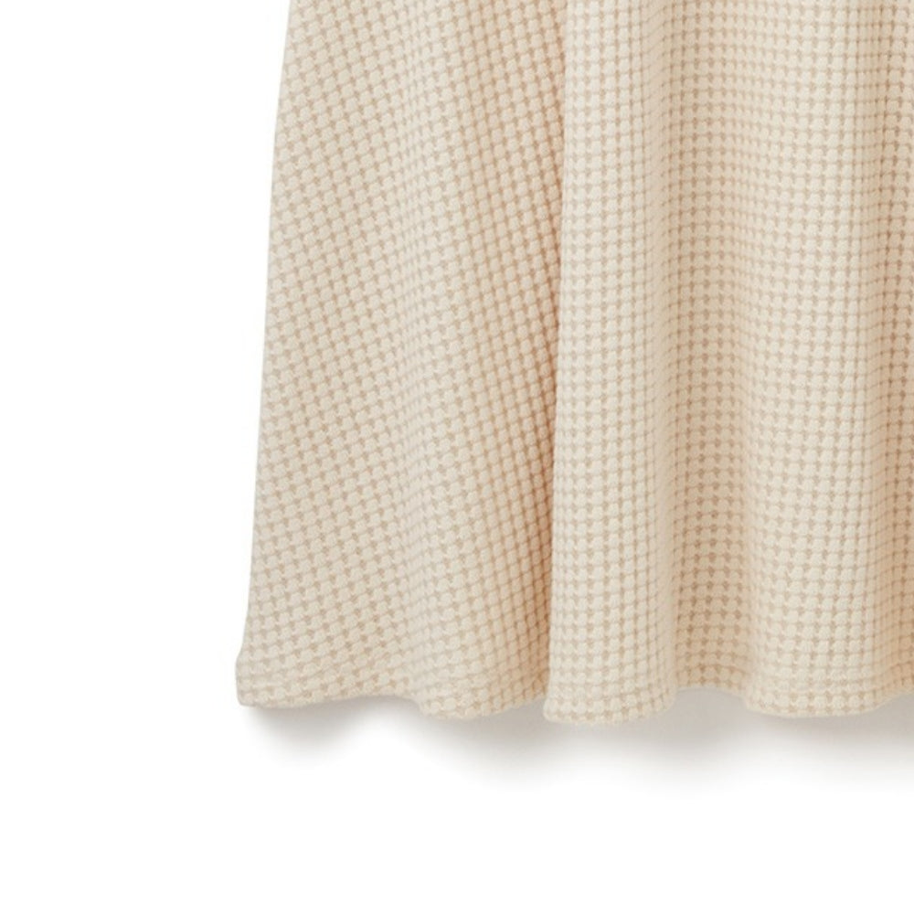 BIG WAFFLE ONE PIECE LSEA24S8590-E ワンピース / CREAM