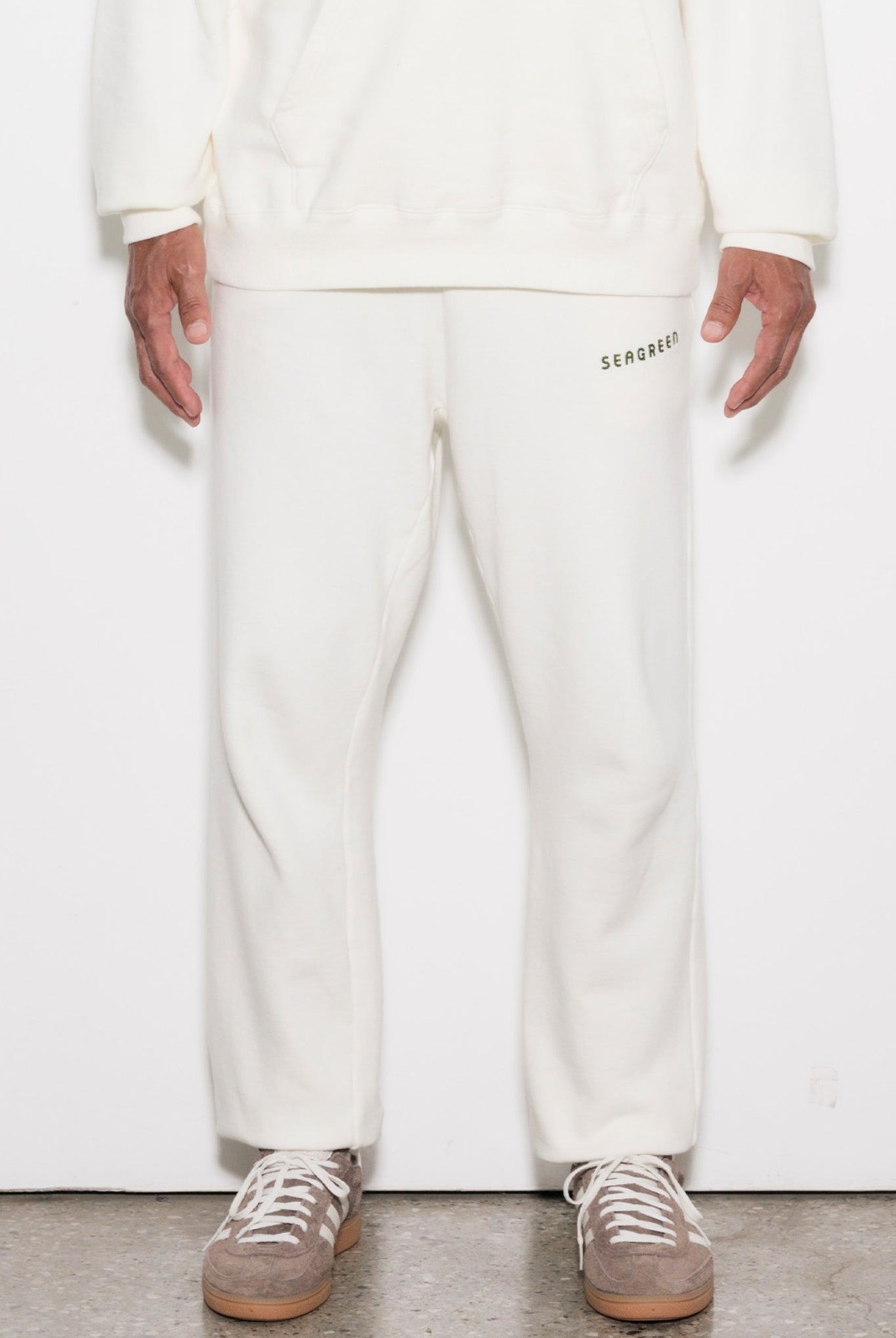 REGULAR FIT TRACK PANTS MSEA24A5132-S スウェットパンツ オーガニックコットン 100% 裏毛 オールシーズン セットアップ 日本製 / D.GREEN