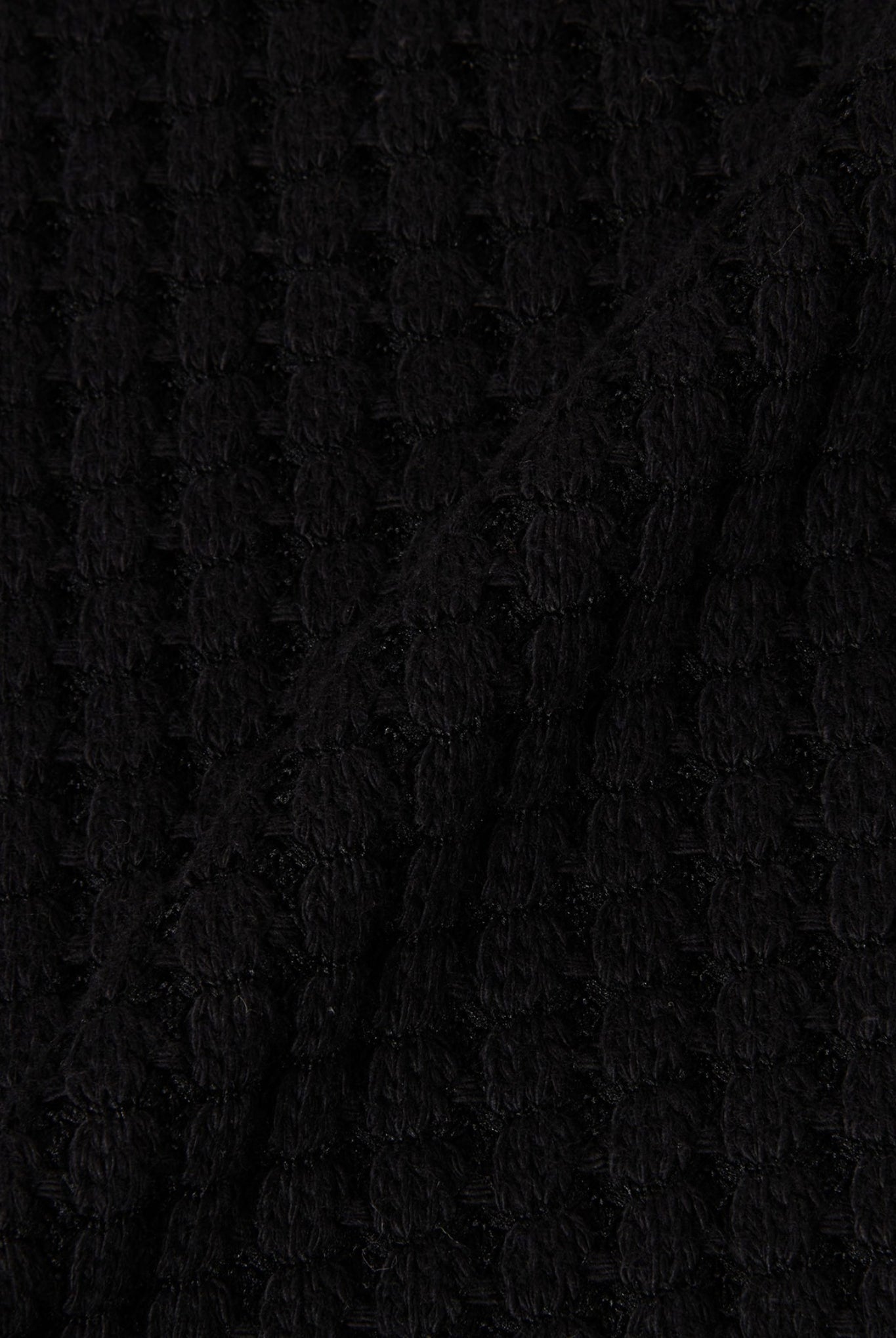 BIG WAFFLE PULLOVER MSEA24A8234-M プルオーバー カットソー ジップポケット付き 速乾 軽量 ストレッチ 日本製 / BLACK
