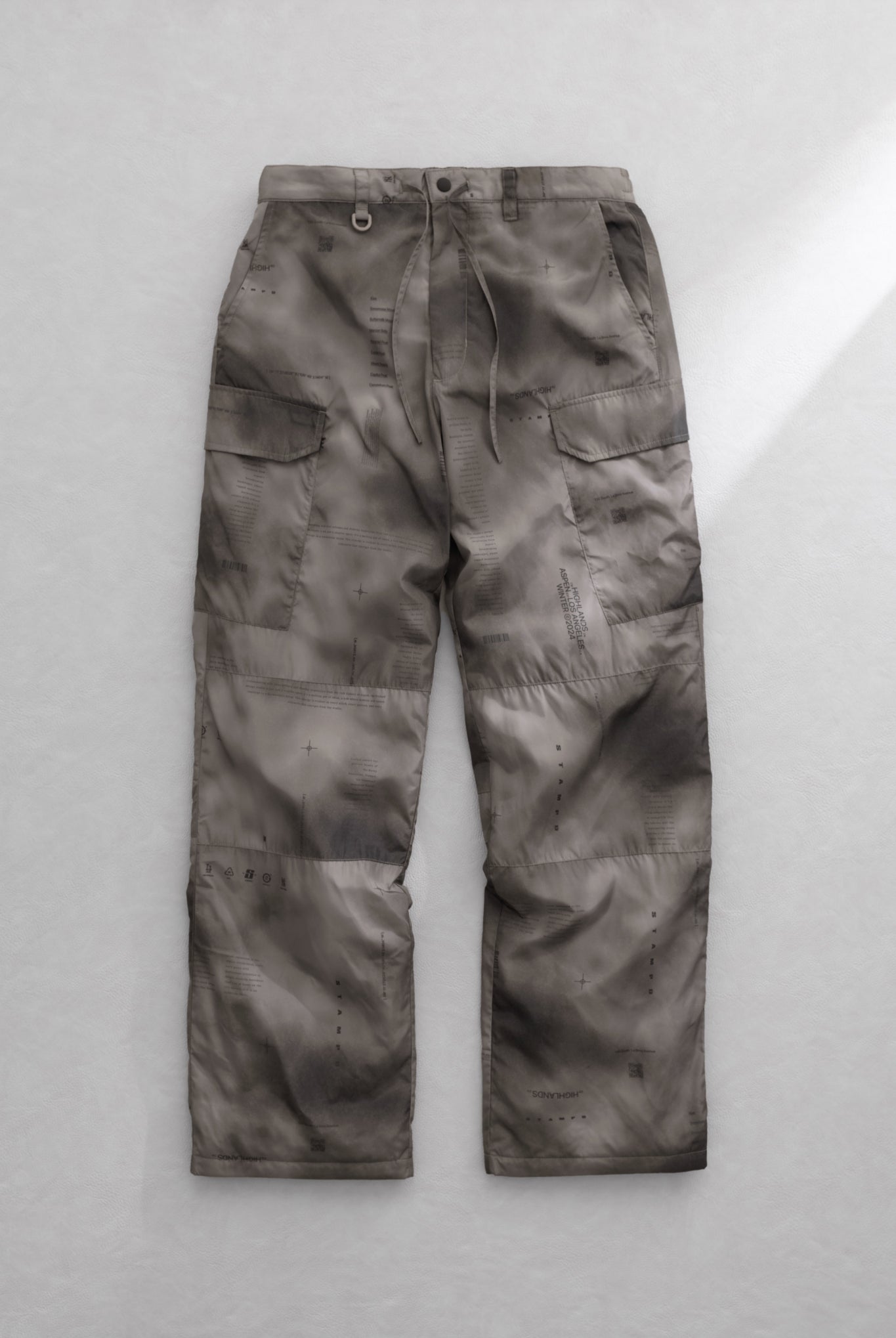 Puffer Cargo Pant SLA-M3577PT カーゴパンツ ドローコード ゴムウエスト ユニセックス セットアップ / Ice Print