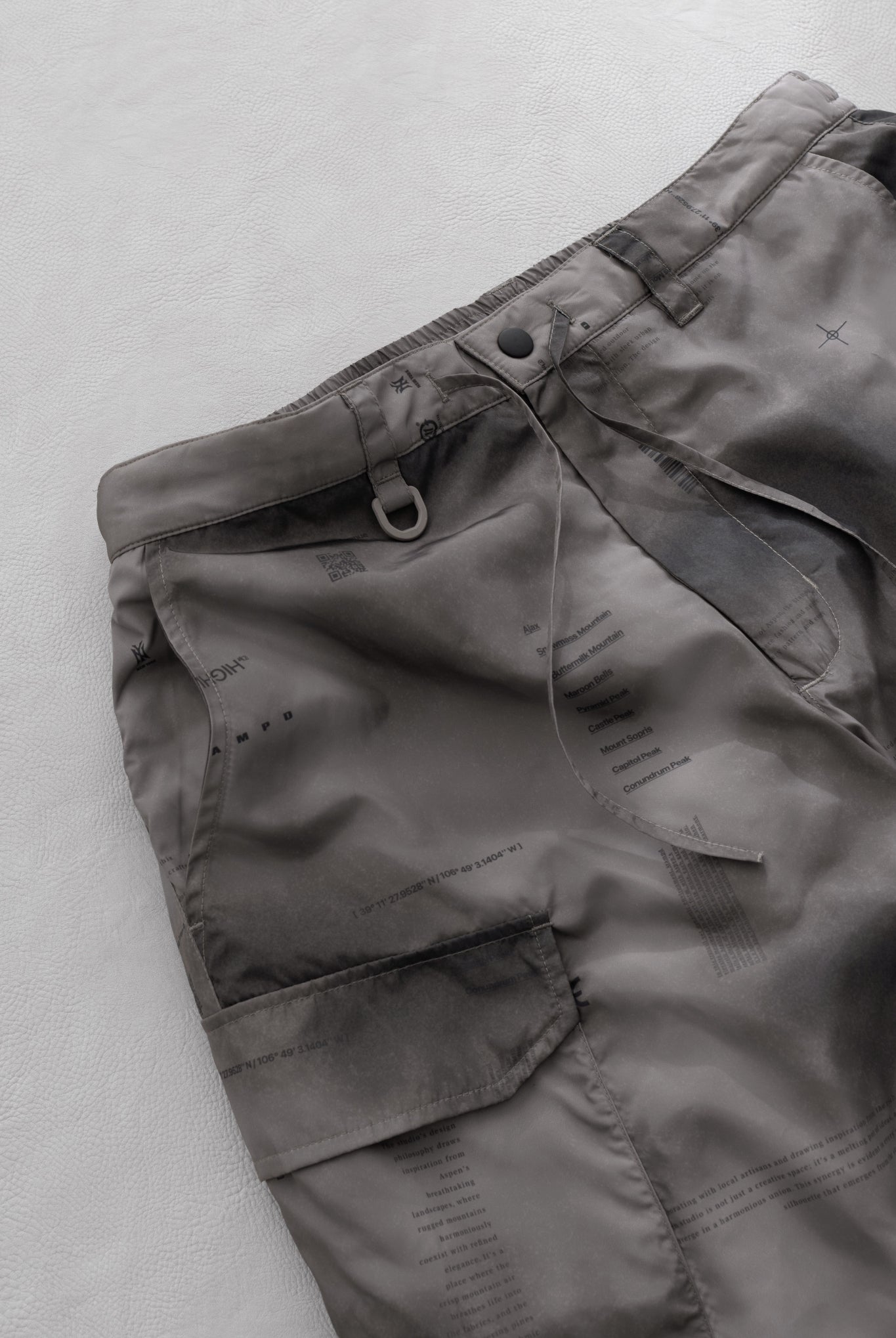 Puffer Cargo Pant SLA-M3577PT カーゴパンツ ドローコード ゴムウエスト ユニセックス セットアップ / Ice Print