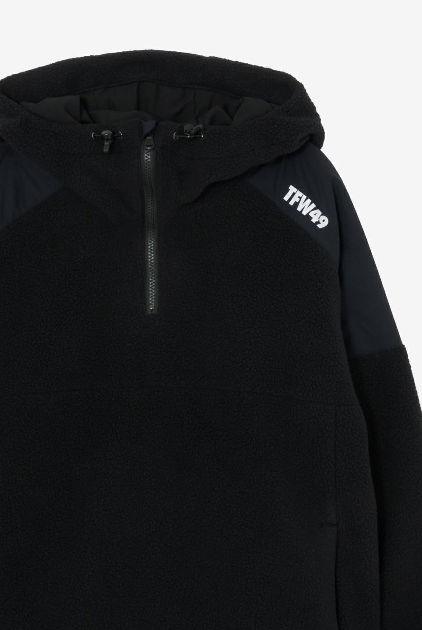 VW FULL ZIP BLOUSON T042420016 フーディー ハーフジップ ストレッチ 保温 透湿 裏起毛 / L.GREYxBK