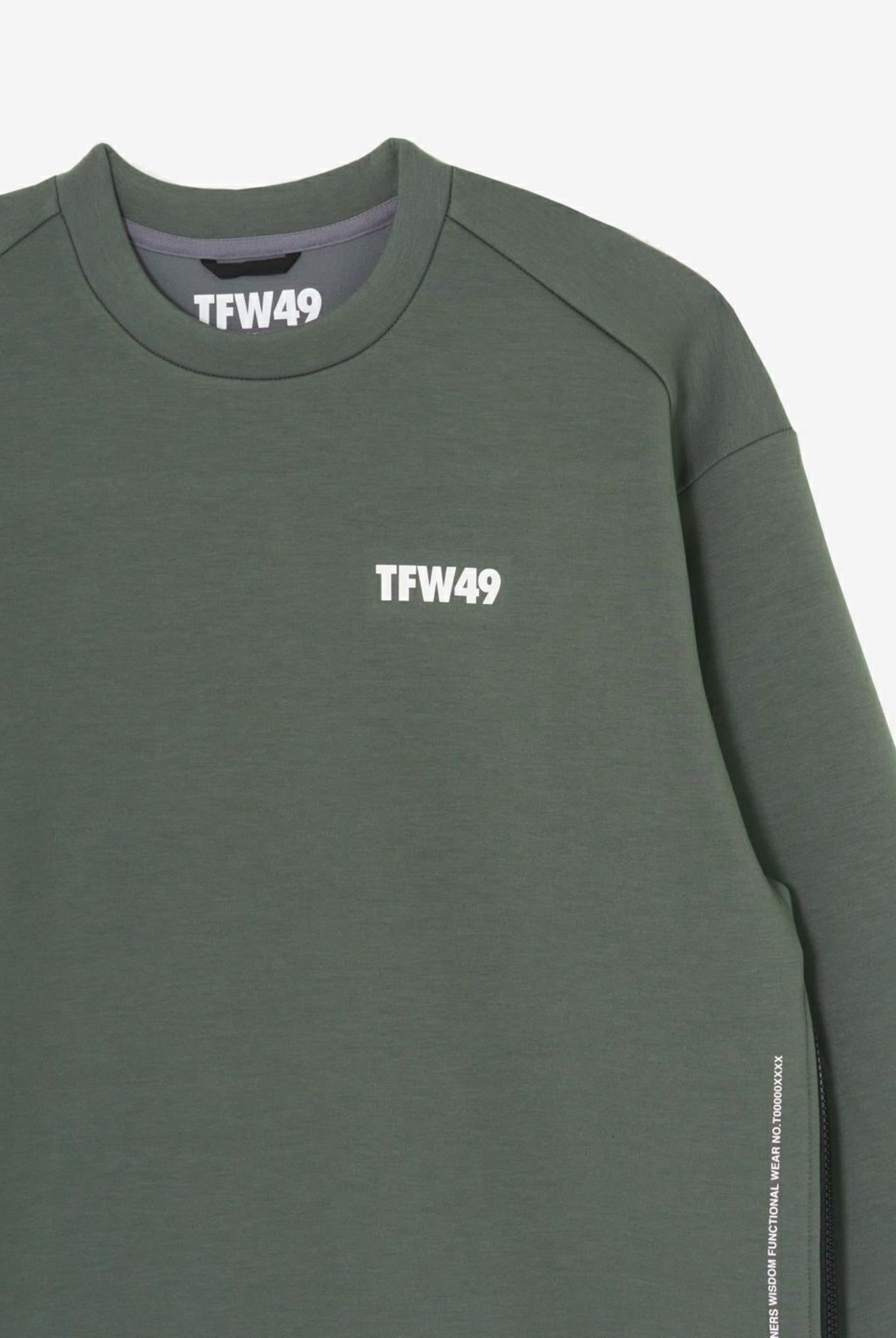CARDBOARD MATERIAL CREW T102420021 スウェット ストレッチ ダンボールニット 軽量 ユニセックス / GREEN