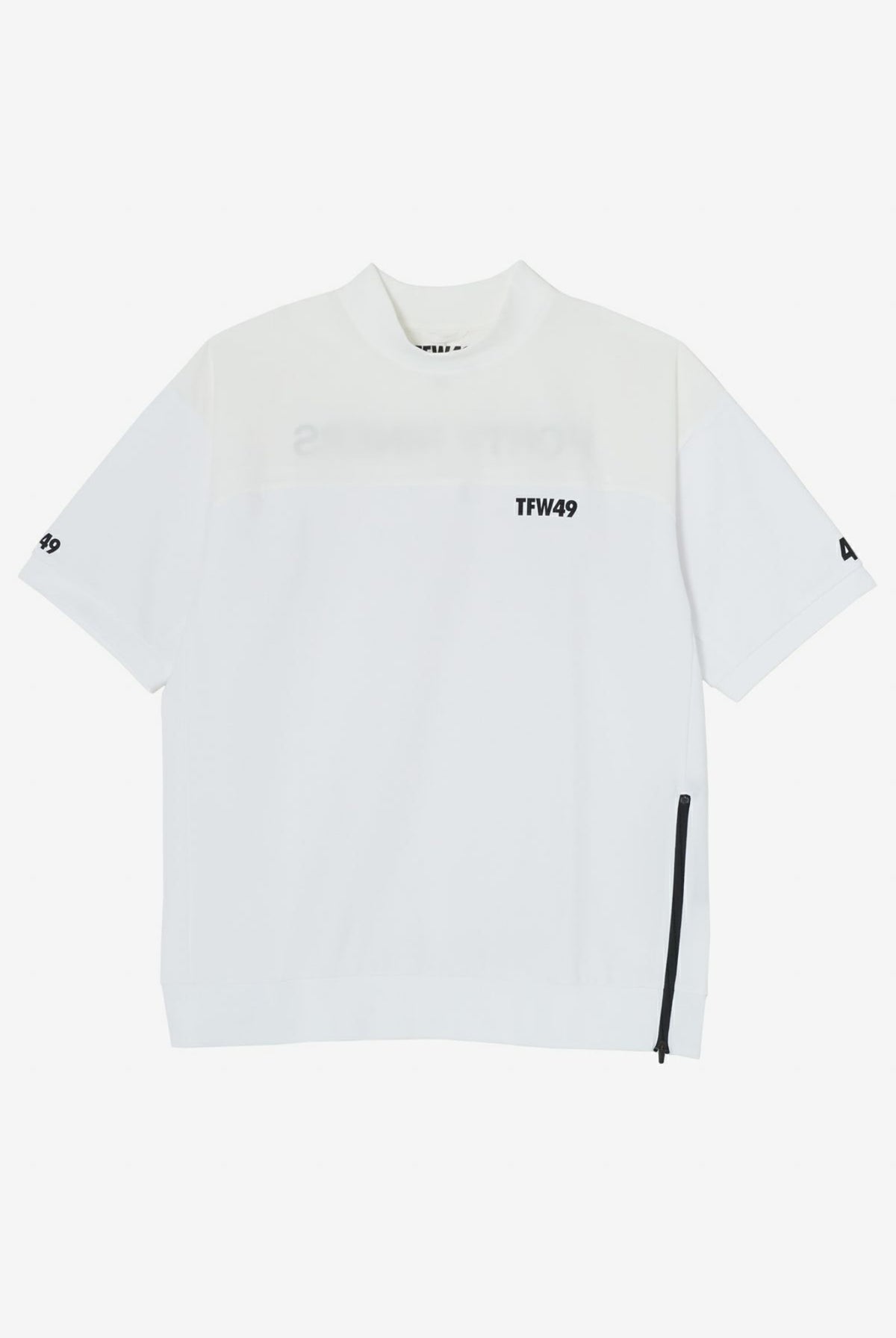 TFW49 ティーエフダブリュー | モックネック Tシャツ 白 ストレッチ 