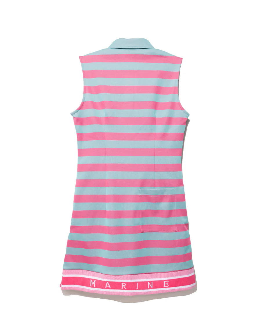 muta MARINE ムータ ジャガードボーダー ポロワンピース