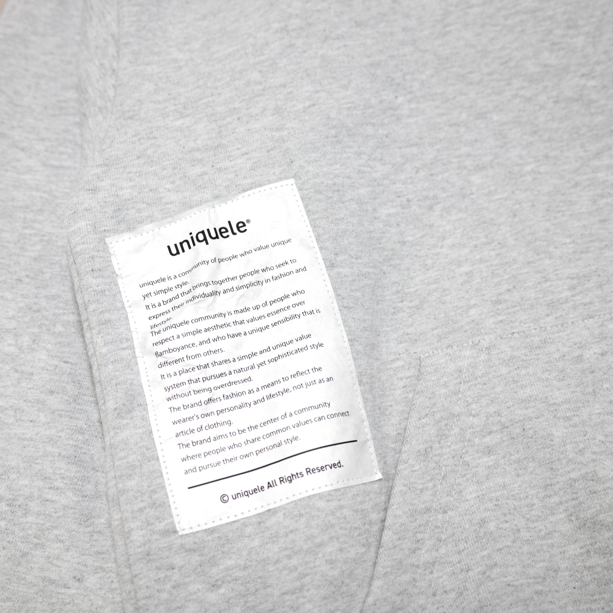 uniquele HEAVY FLEECE HOODIE スウェット フーディ FD2001 ASH GREY アッシュグレー