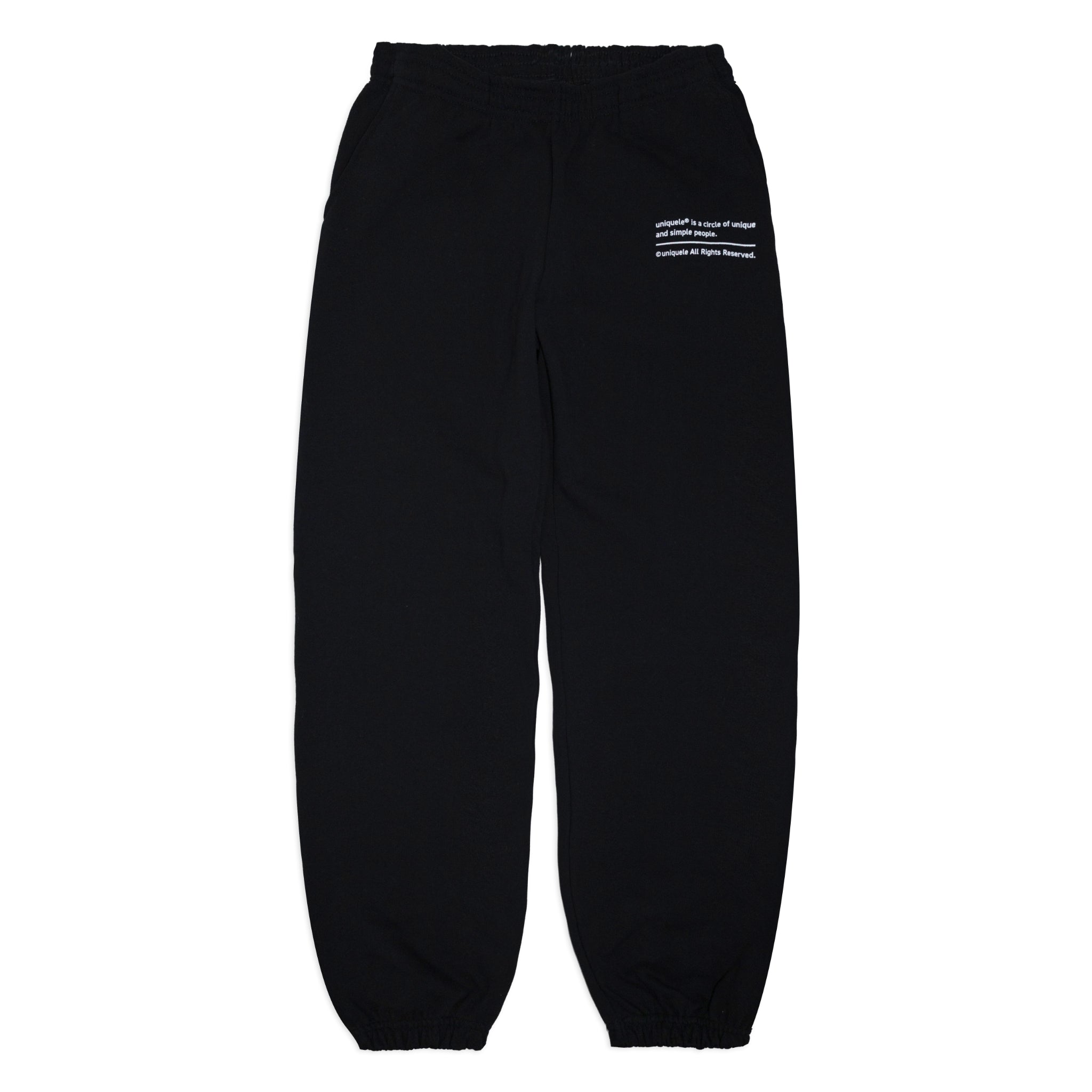 uniquele HEAVY FLEECE SWEATPANTS スウェット ロングパンツ LP2001 BLACK ブラック