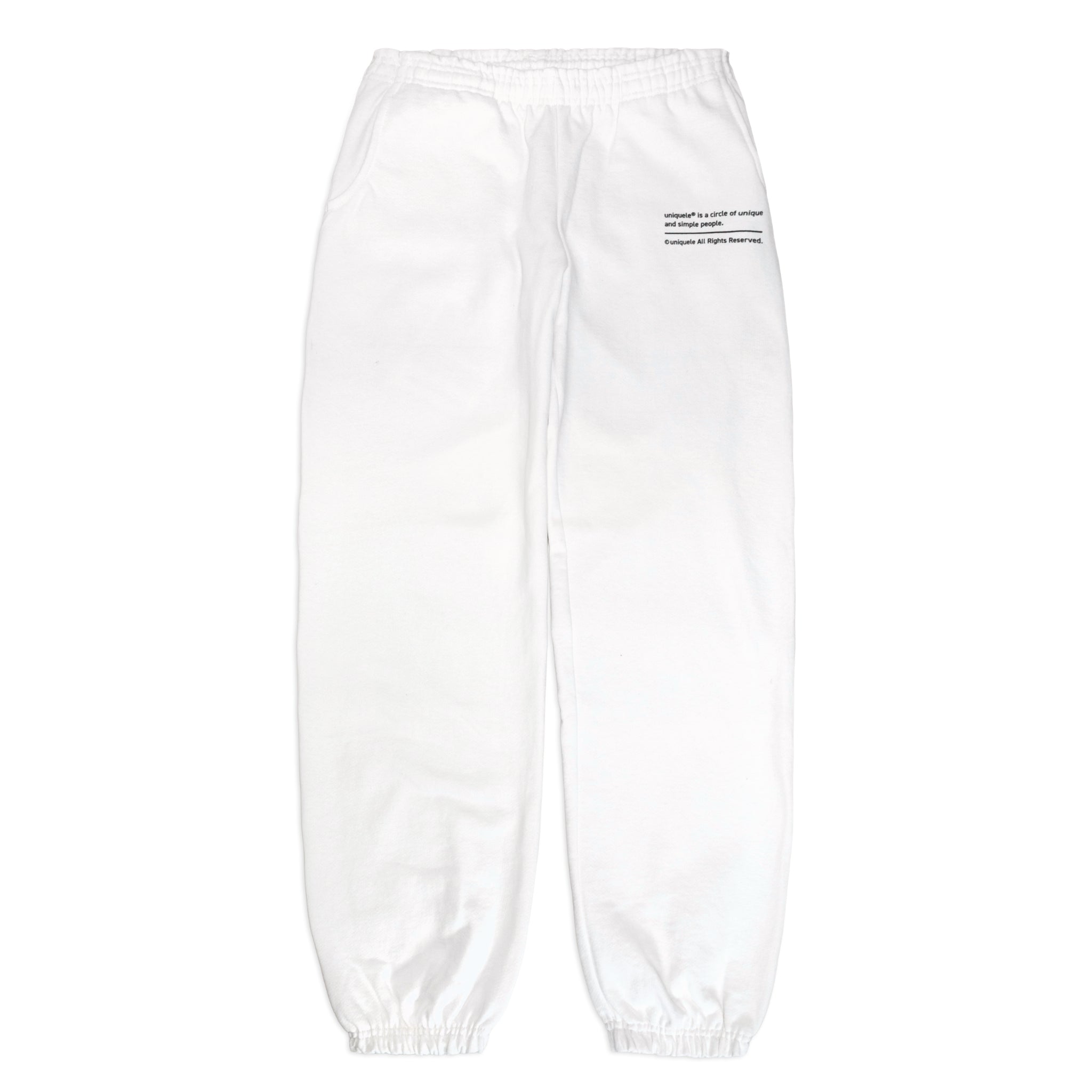 uniquele HEAVY FLEECE SWEATPANTS スウェット ロングパンツ LP2001 WHITE ホワイト