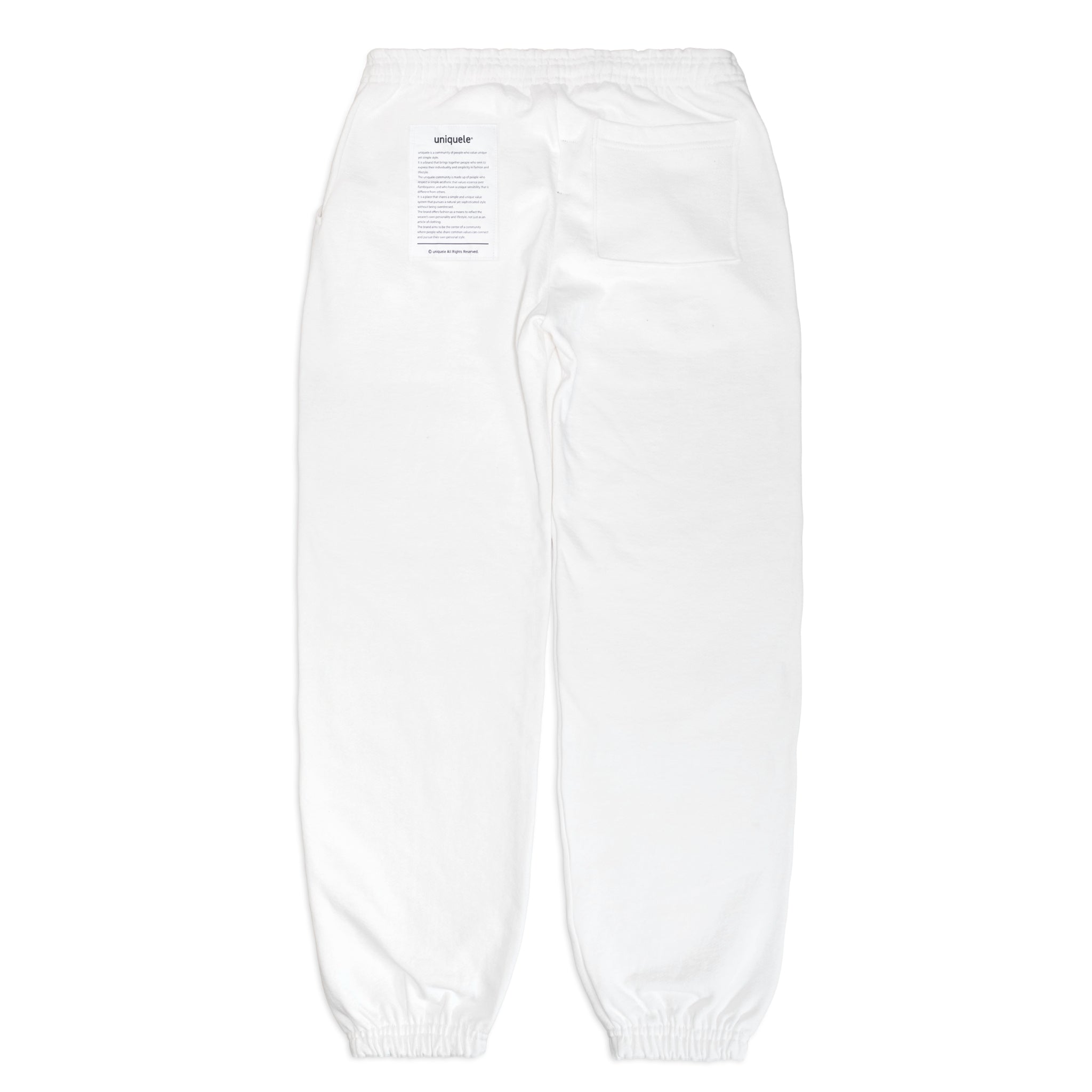 uniquele HEAVY FLEECE SWEATPANTS スウェット ロングパンツ LP2001 WHITE ホワイト