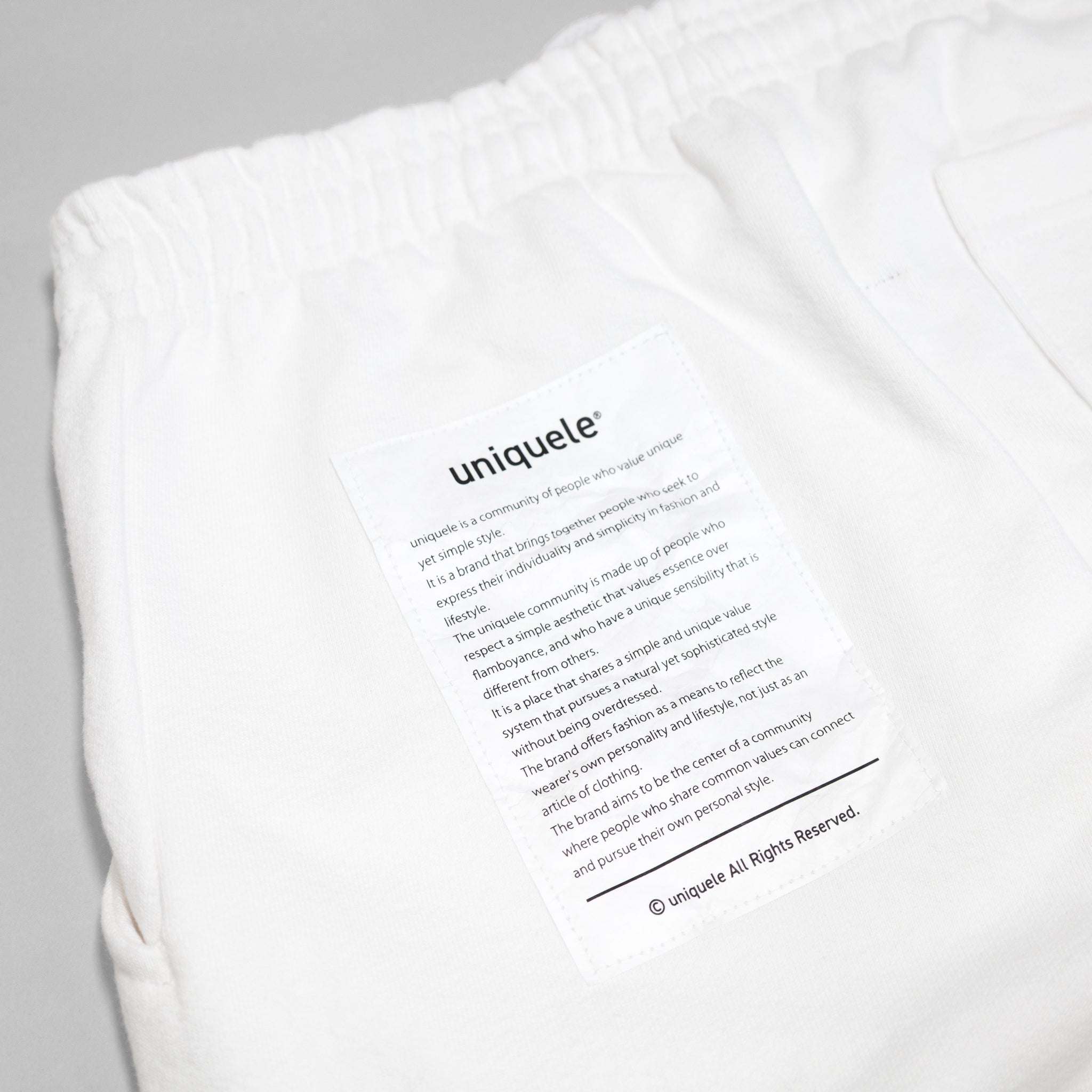 uniquele HEAVY FLEECE SWEATPANTS スウェット ロングパンツ LP2001 WHITE ホワイト