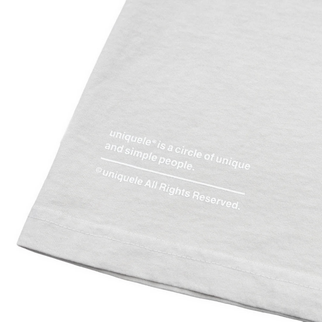 uniquele CREW NECK T-SHIRT ST2003 CEMENT / WHITE
