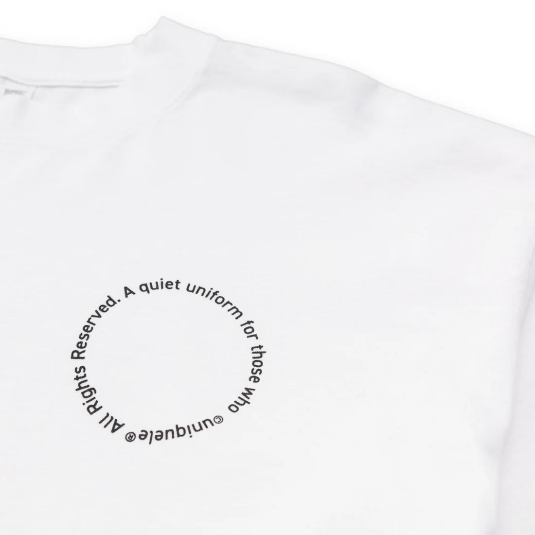 uniquele CREW NECK T-SHIRT ST2003 WHITE / BLACK