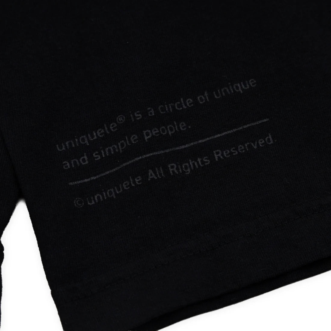 uniquele LONG SLEEVE CREW NECK T-SHIRT LS2003 BLACK / BLACK