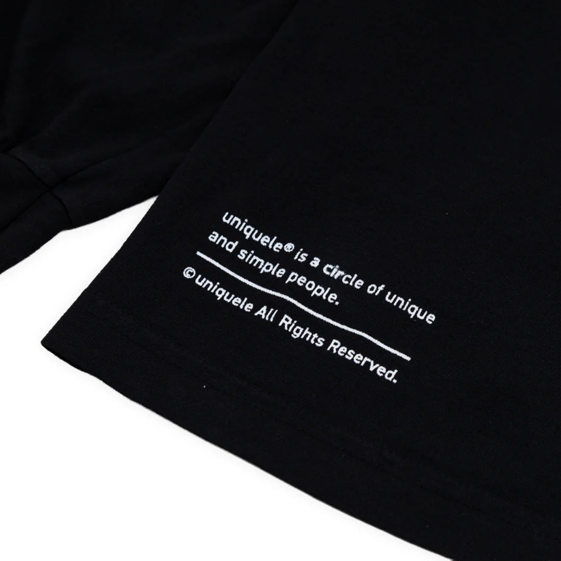 uniquele LONG SLEEVE CREW NECK T-SHIRT LS2003 BLACK / WHITE