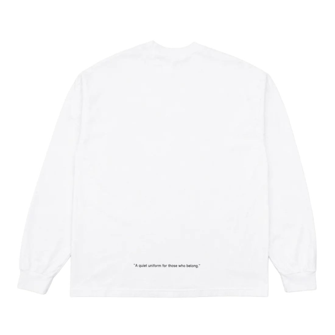 uniquele LONG SLEEVE CREW NECK T-SHIRT LS2003 WHITE / BLACK