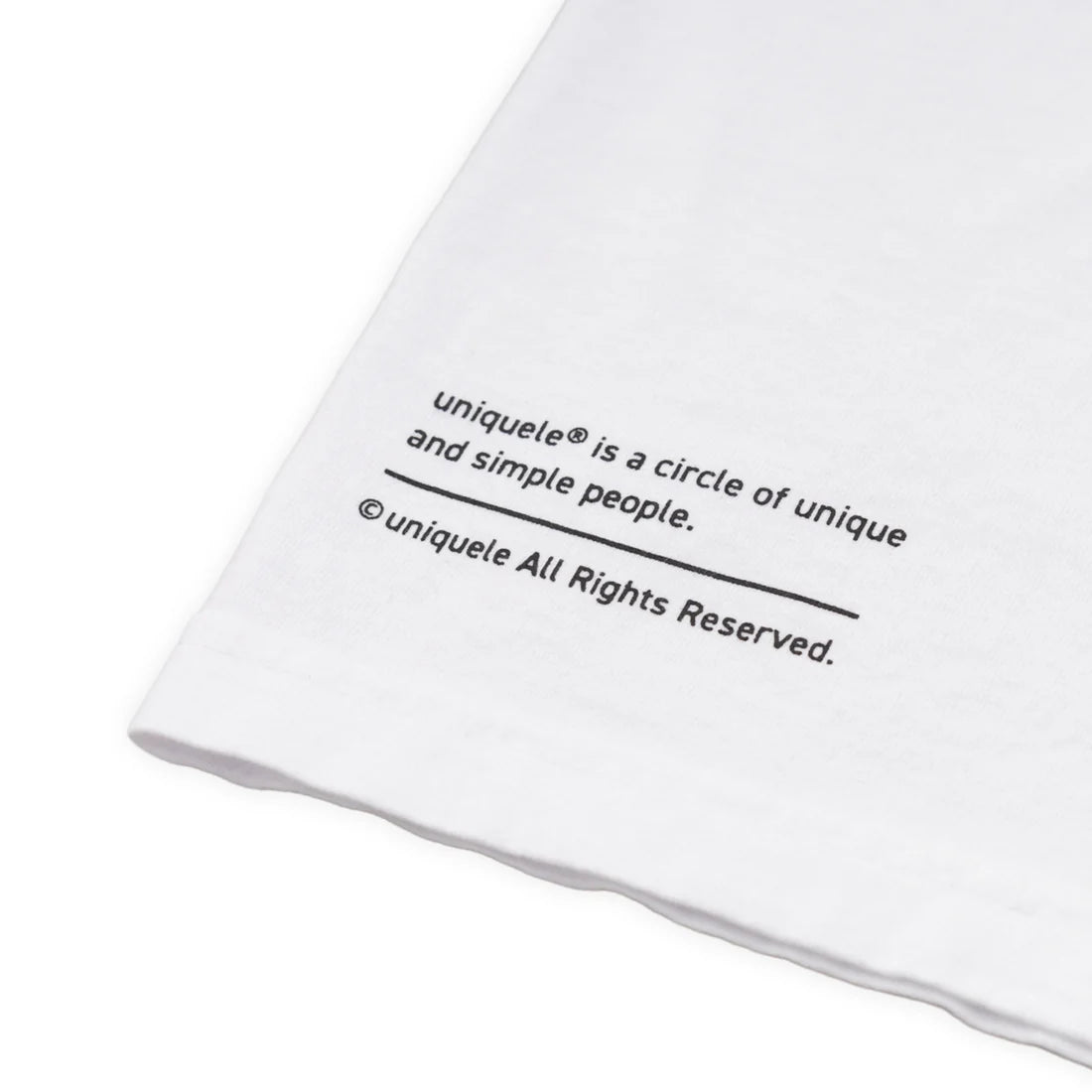 uniquele LONG SLEEVE CREW NECK T-SHIRT LS2003 WHITE / BLACK