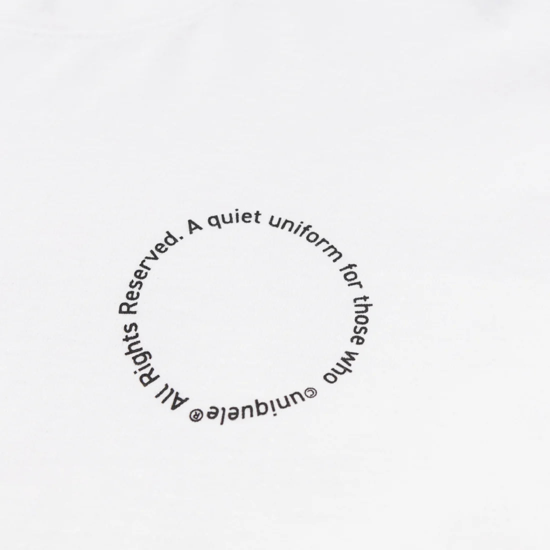 uniquele LONG SLEEVE CREW NECK T-SHIRT LS2003 WHITE / BLACK