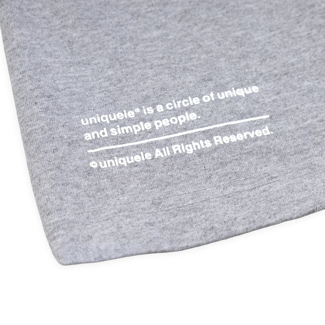uniquele HEAVY JERSEY SWEAT SHORT SP2002 ASH GREY / WHITE