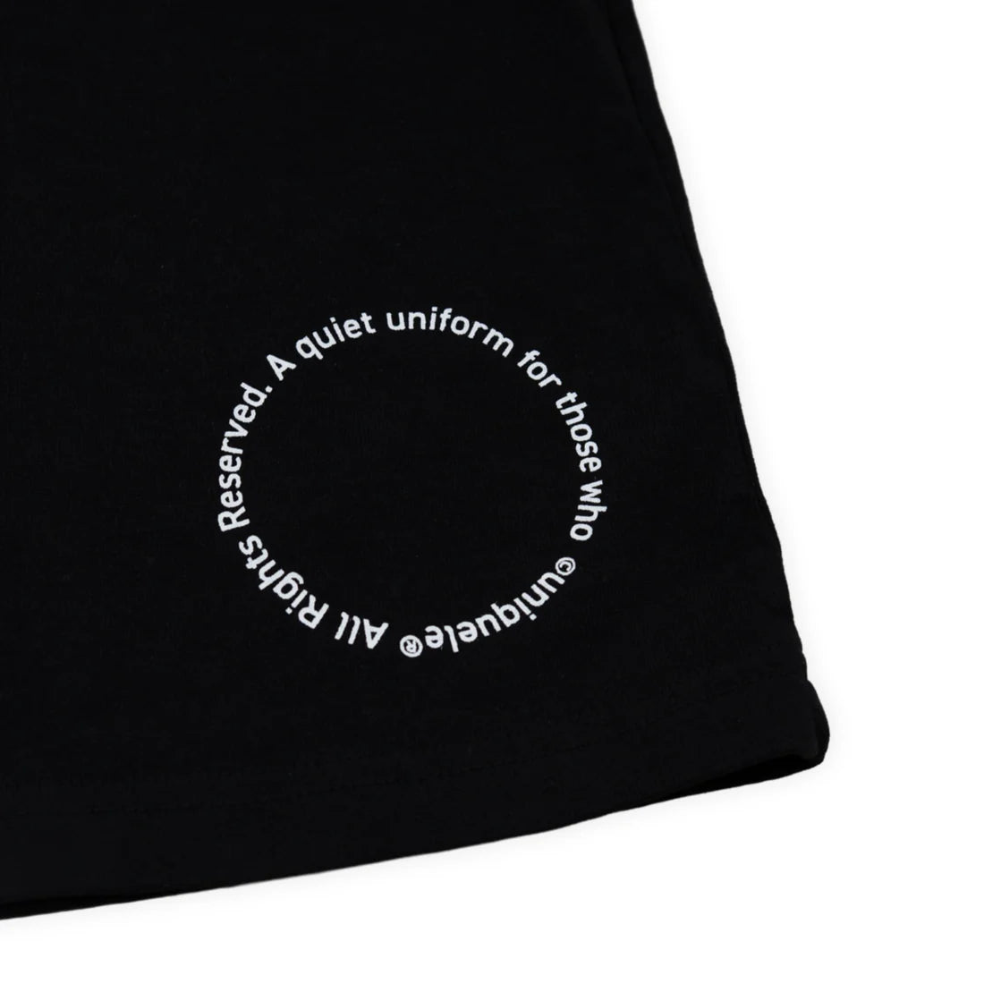 uniquele HEAVY JERSEY SWEAT SHORT SP2003 BLACK / WHITE