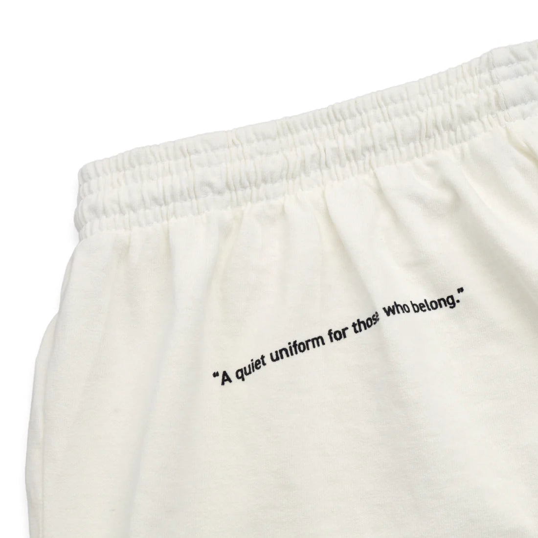 uniquele HEAVY JERSEY SWEAT SHORT SP2003 OFF WHITE / BLACK