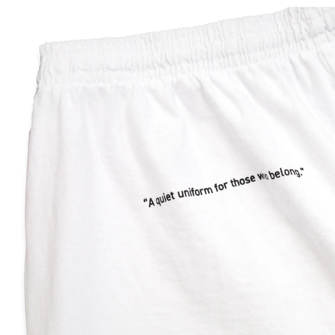 uniquele HEAVY JERSEY SWEAT SHORT SP2003 WHITE / BLACK