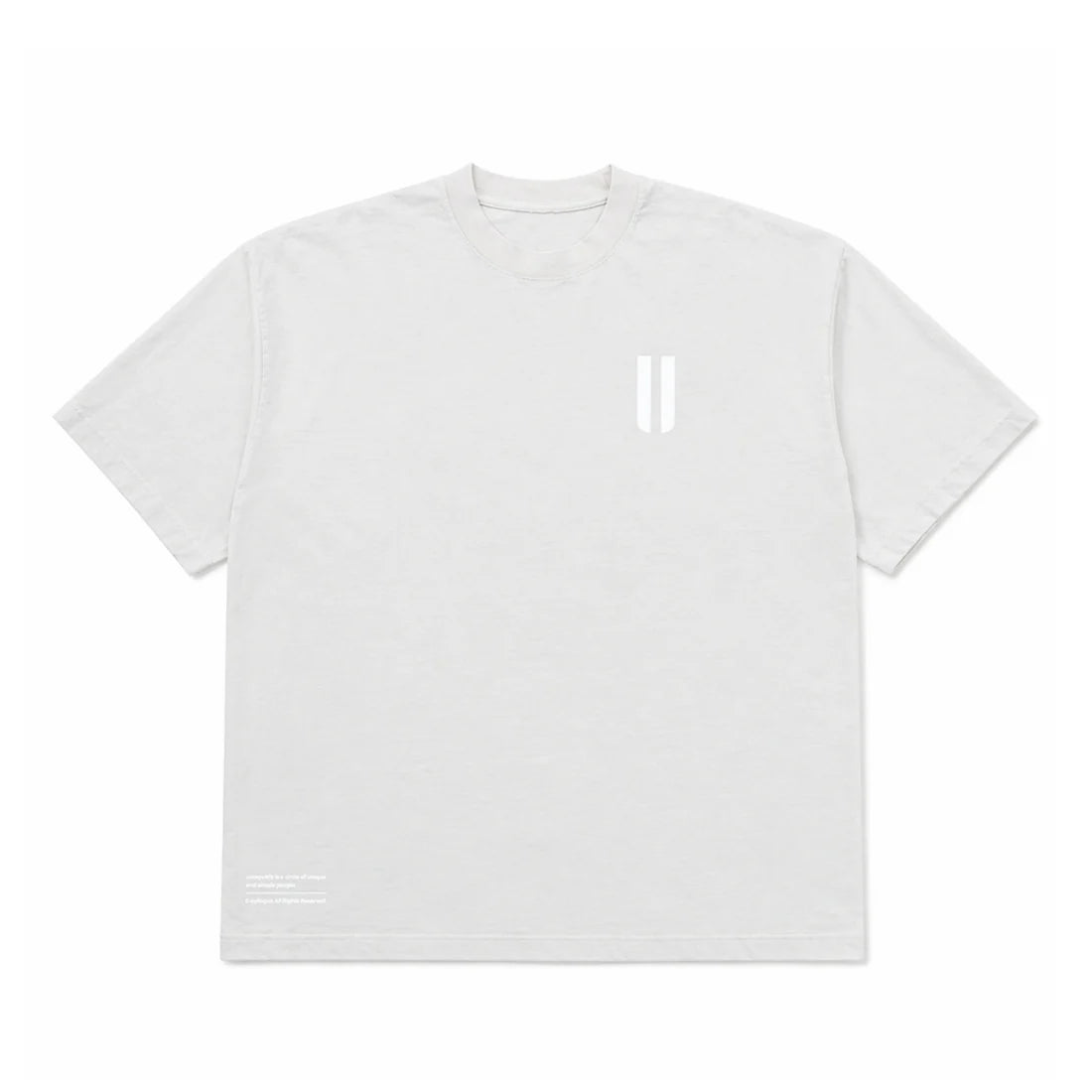 uniquele CREW NECK T-SHIRT ST2002 CEMENT/ WHITE