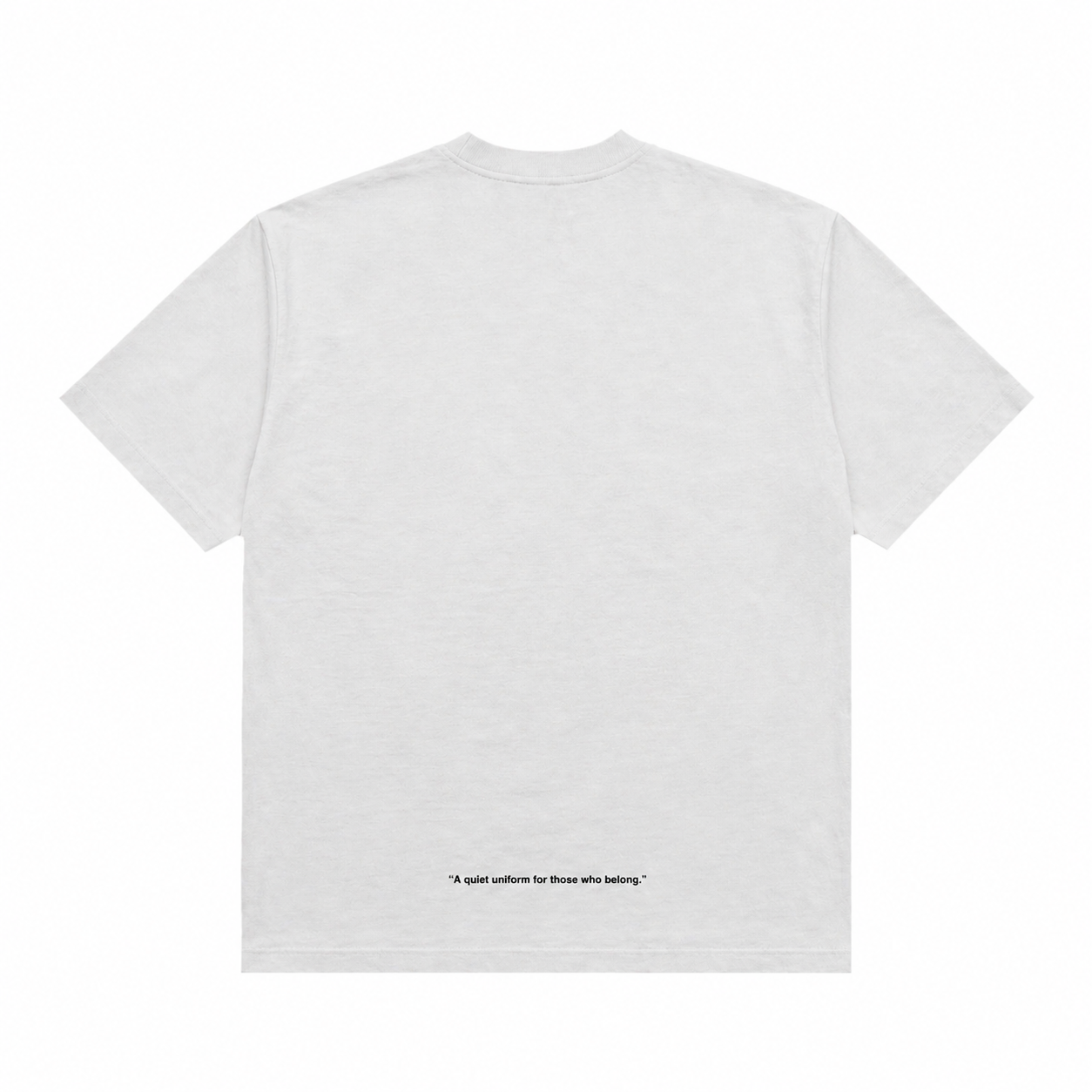 uniquele CREW NECK T-SHIRT ST2002 CEMENT/ BLACK