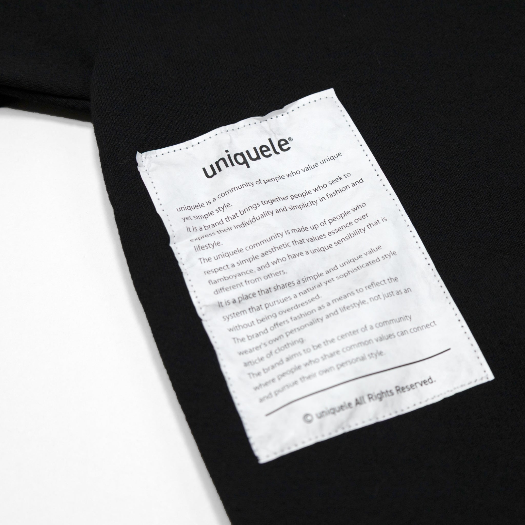 uniquele HEAVY FLEECE CREWNECK SWEAT クルーネック スウェット SW2001 BLACK ブラック