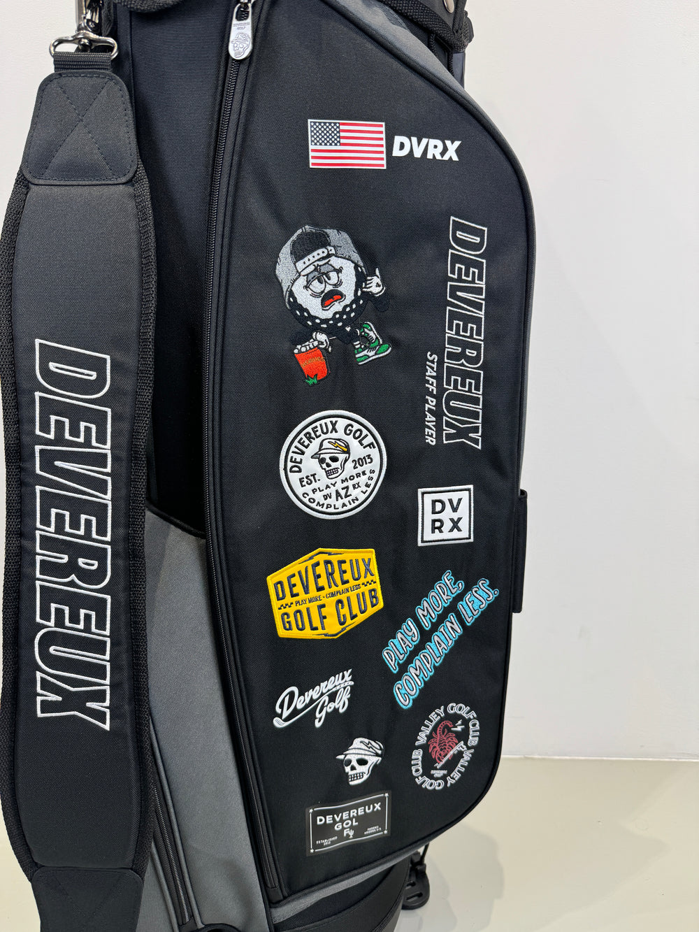 DEVEREUX GOLF Logo Assorted Caddie Bag/ロゴアソーテッドキャディーバッグ 763572822-BLACK