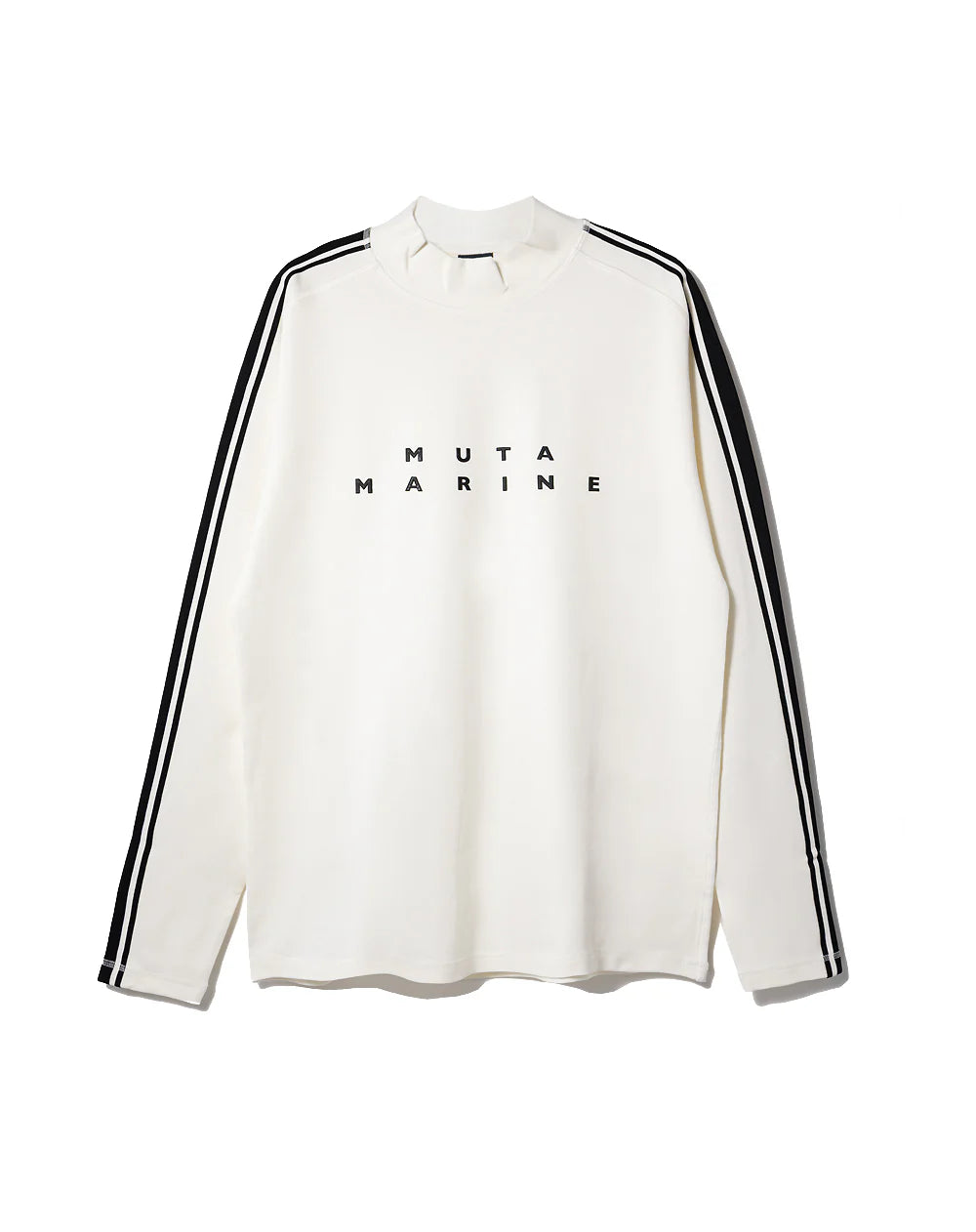 muta MARINE GOLF ムータマリンゴルフ ウォームストレッチポンチ モックネックシャツ WHITE