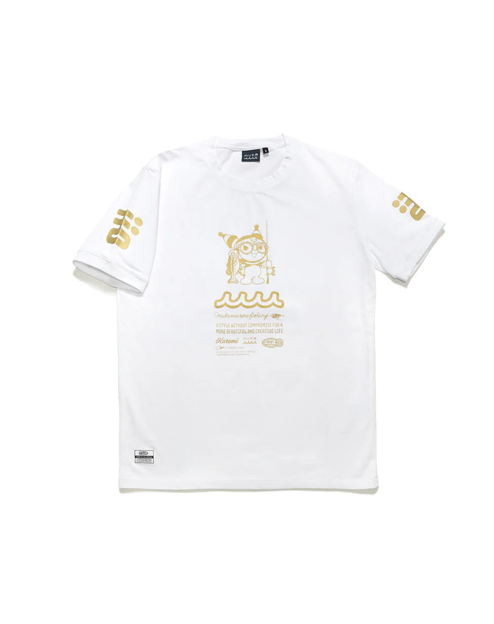 Kuromi × muta MARINE Fishing ストレッチTシャツ WHITE